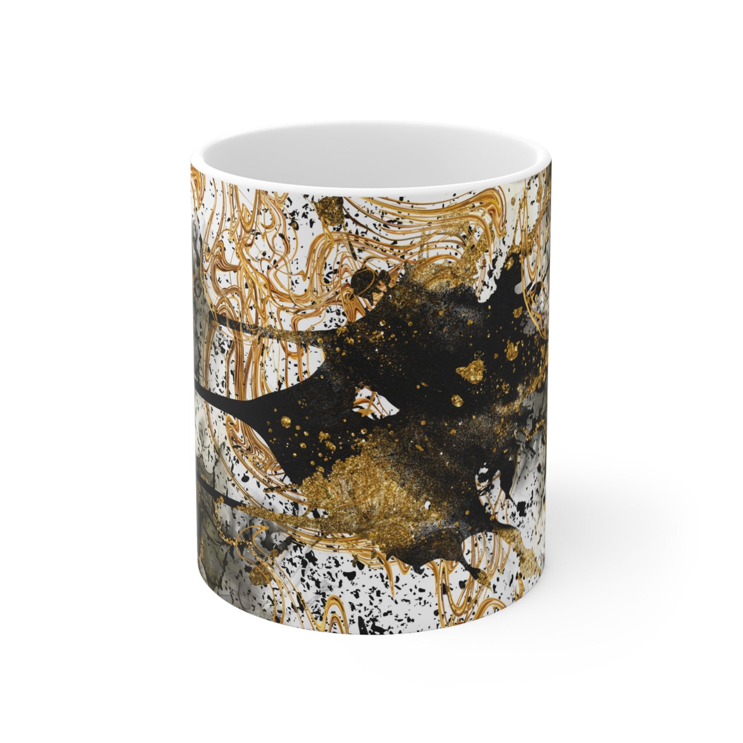 Elegant Abstract Marble Mug 11oz, Artistic Coffee Cup, Unique Gift for Art Lovers, Home Decor, Creative Tea Mug, Modern Beverage Holder