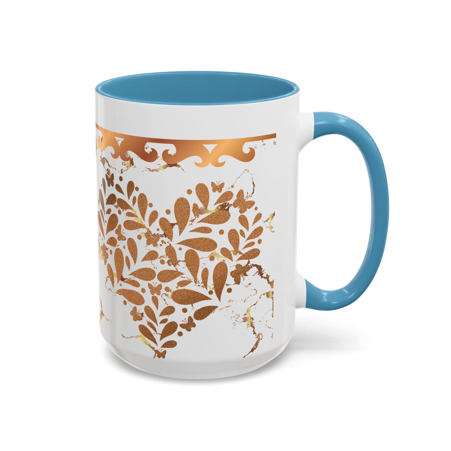 Elegant Floral Coffee Mug with Black Trim | Perfect for Home, Office, Gift Giving, Special Occasions, and Coffee Lovers