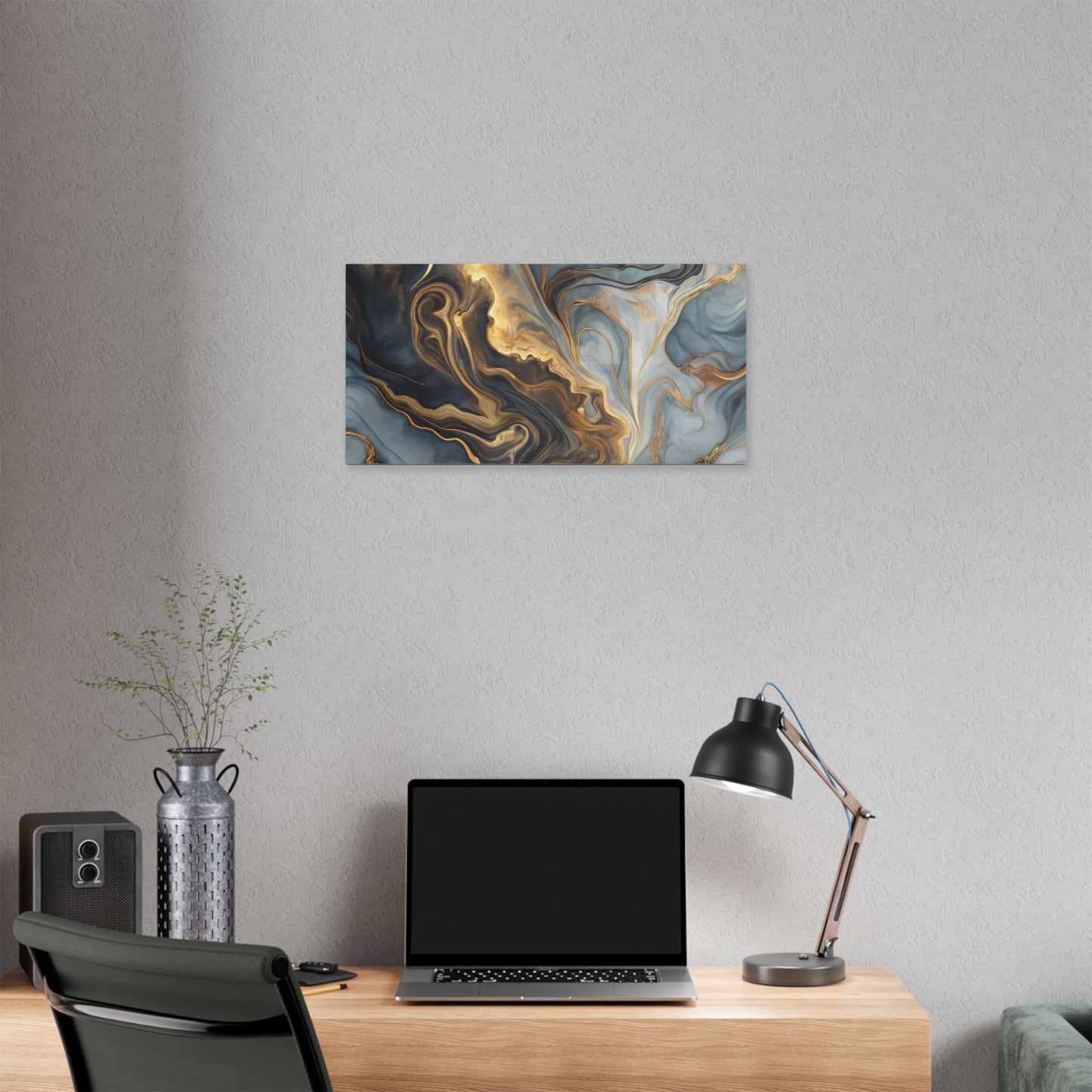 Elegant Marble Artwork, Stretched Canvas Wall Art, Modern Home Decor, Abstract Design, Art for Living Room, Gift for Art Lovers