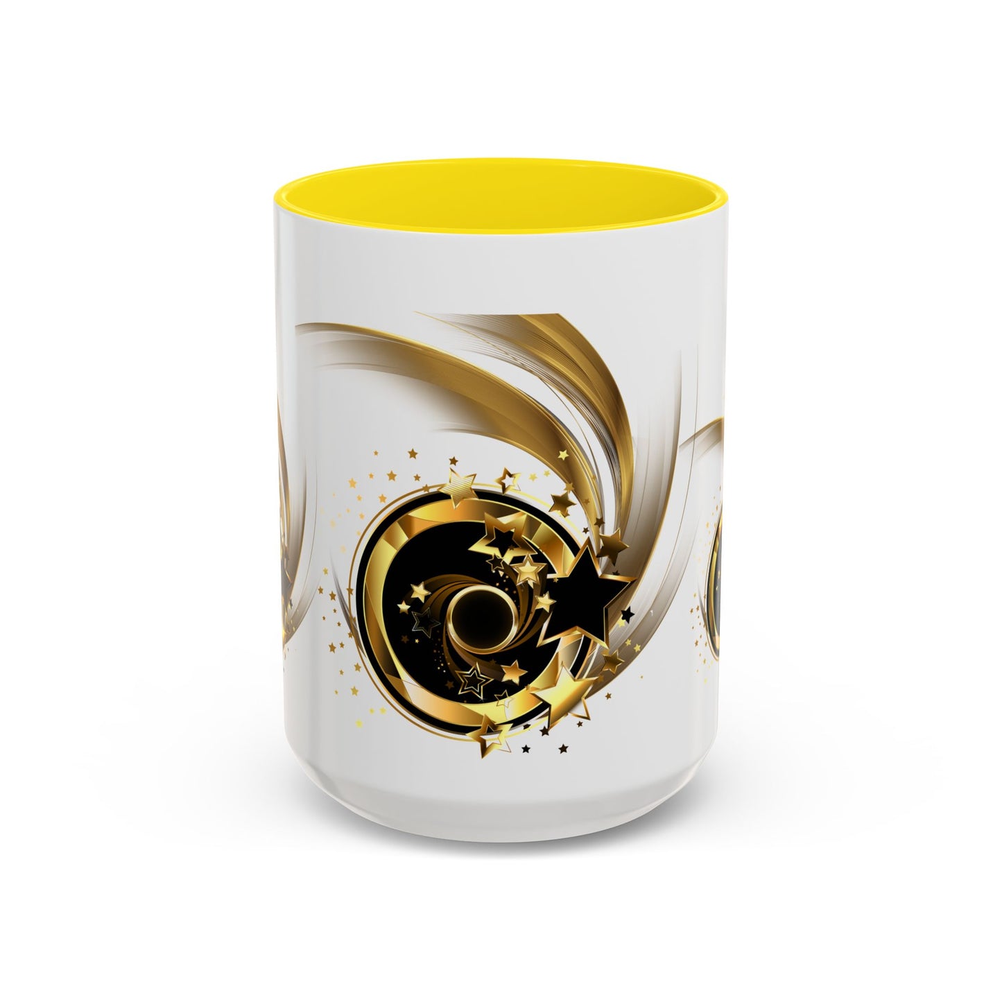 Elegant Gold Swirl Accent Coffee Mug - Perfect for Gifts, Home Decor, Office Use, Celebration, or Daily Rituals