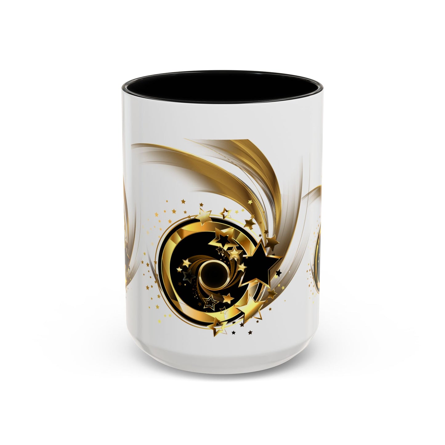 Elegant Gold Swirl Accent Coffee Mug - Perfect for Gifts, Home Decor, Office Use, Celebration, or Daily Rituals