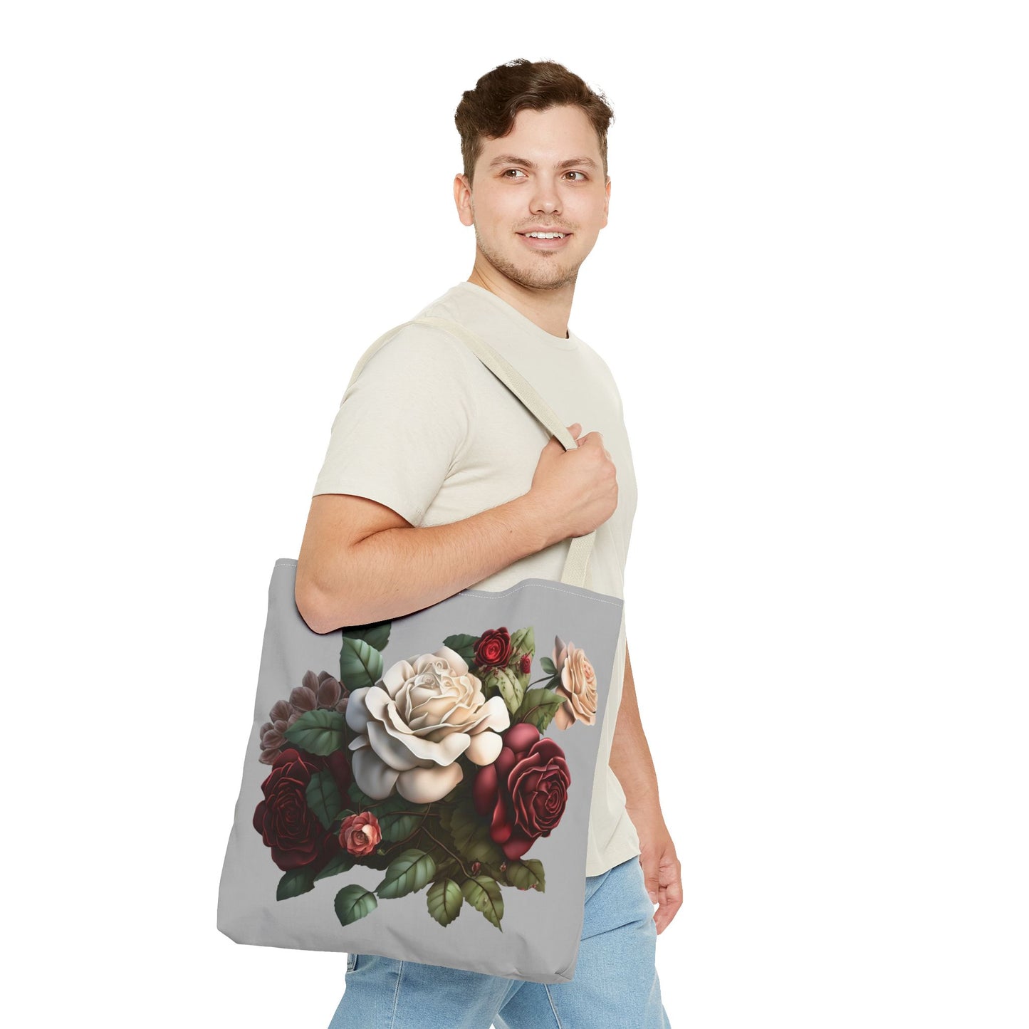 Floral Tote Bag - Elegant Design for Everyday Use, Shopping, Gifts, Mother’s Day, Eco-Friendly Bag