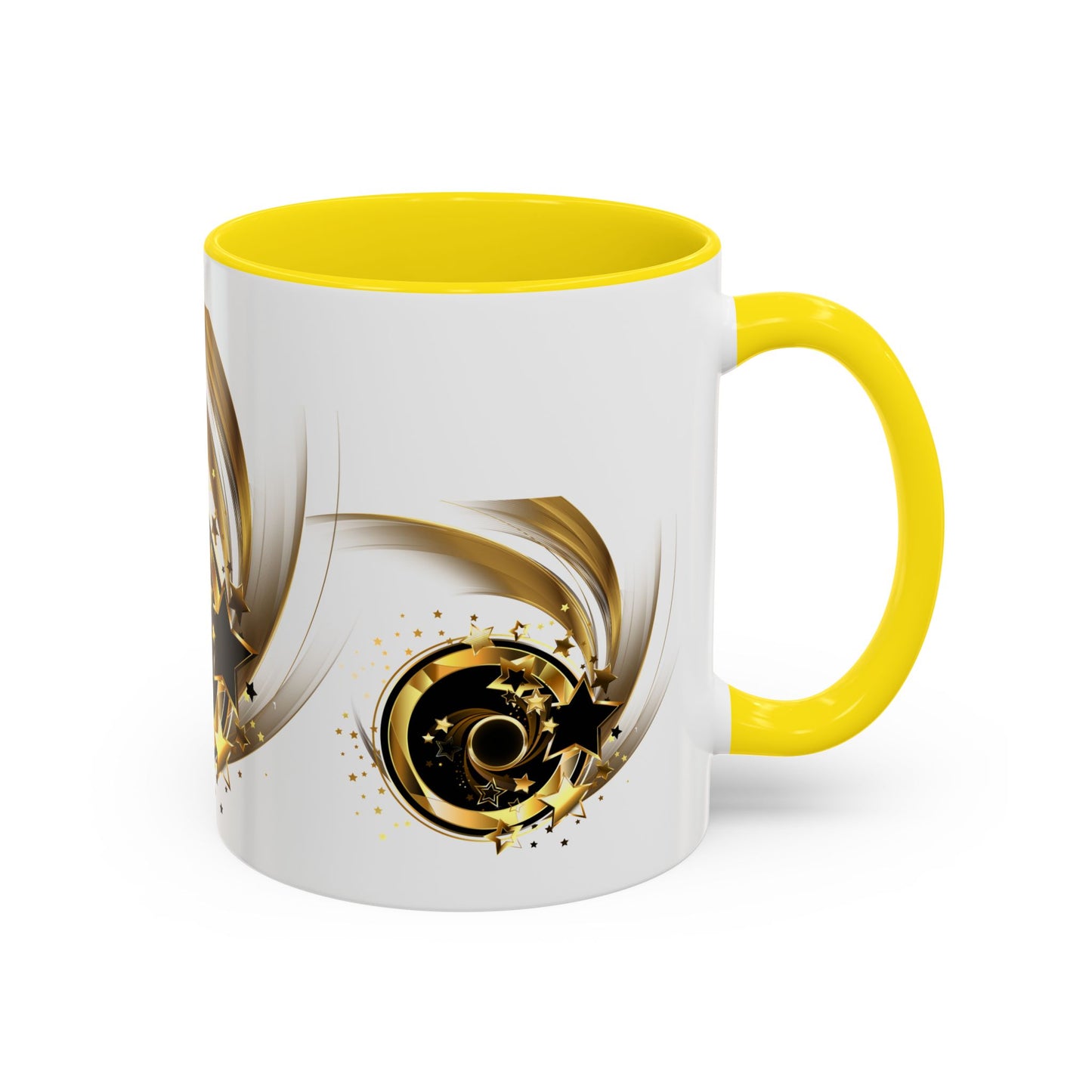 Elegant Gold Swirl Accent Coffee Mug - Perfect for Gifts, Home Decor, Office Use, Celebration, or Daily Rituals