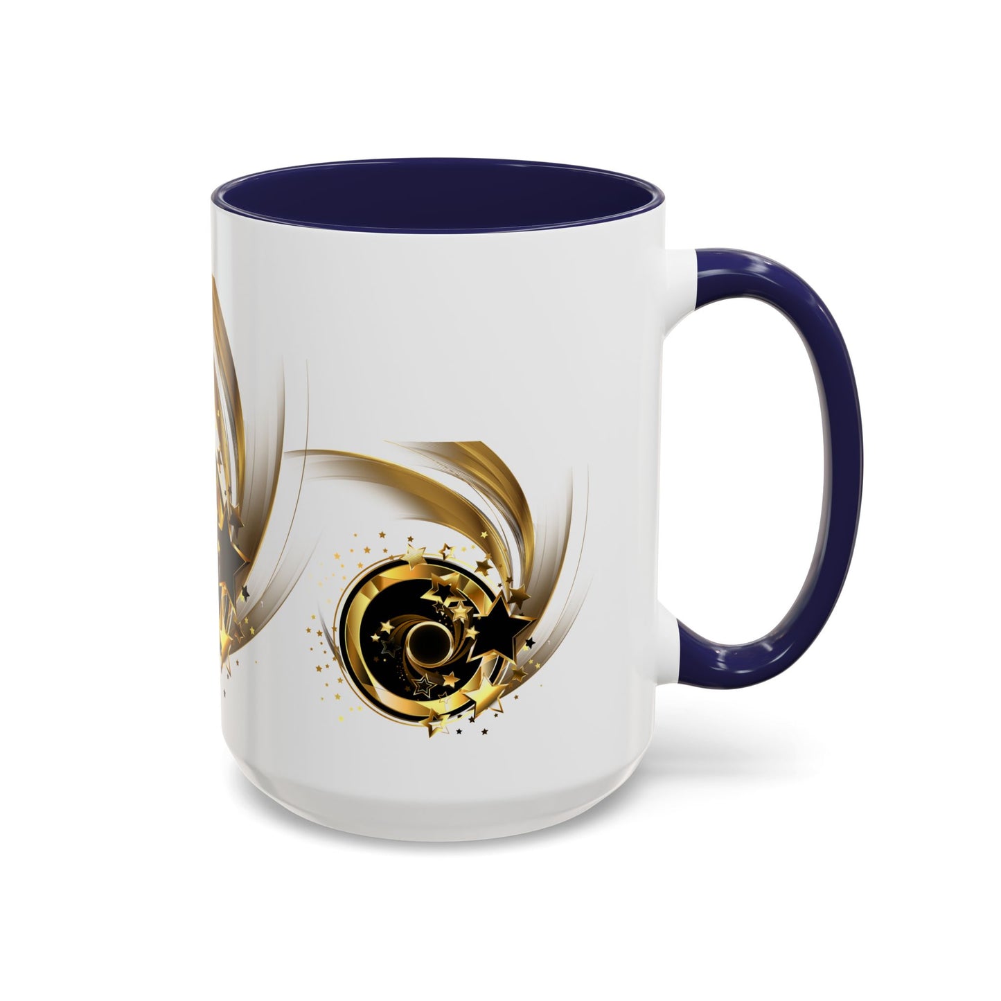 Elegant Gold Swirl Accent Coffee Mug - Perfect for Gifts, Home Decor, Office Use, Celebration, or Daily Rituals