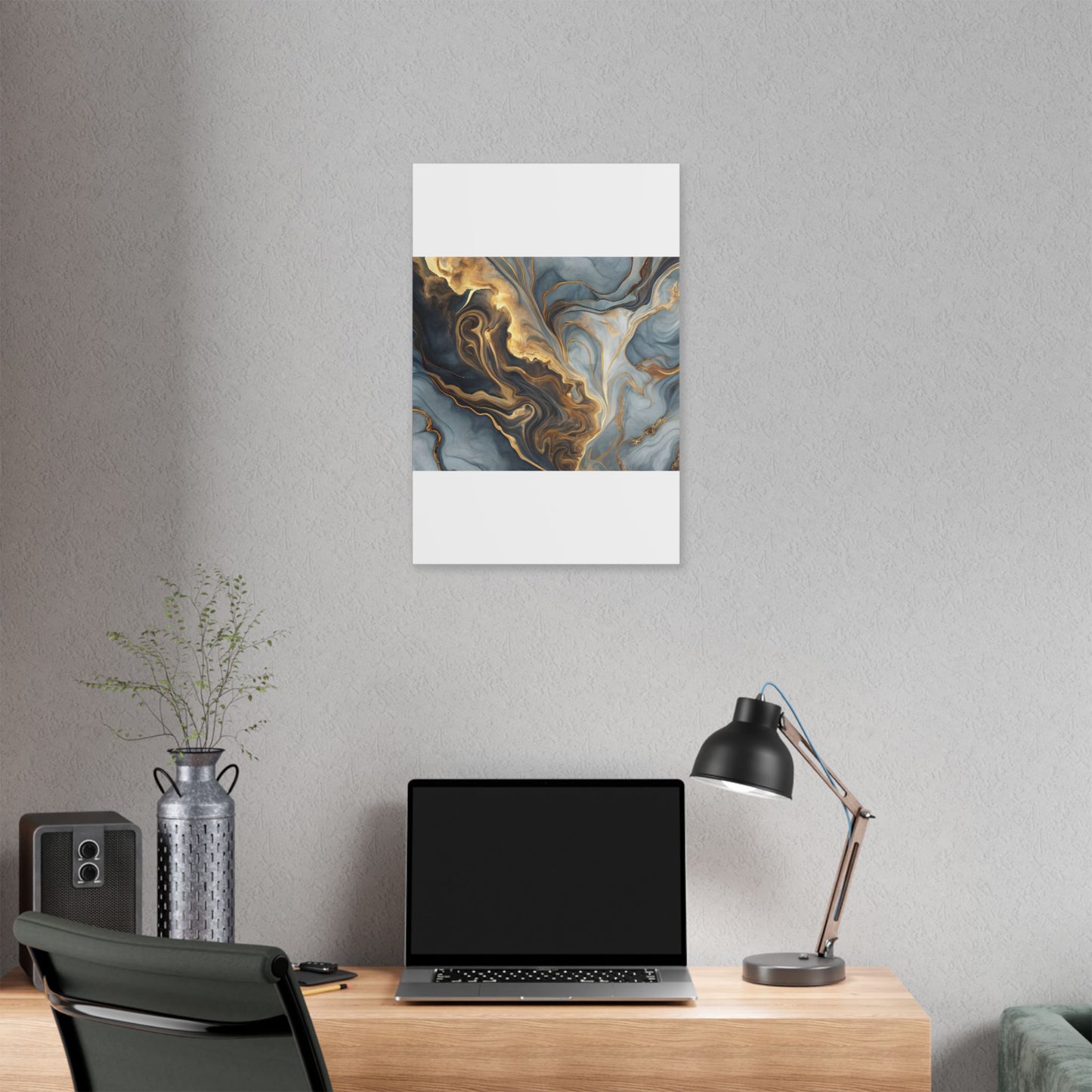 Elegant Marble Artwork, Stretched Canvas Wall Art, Modern Home Decor, Abstract Design, Art for Living Room, Gift for Art Lovers