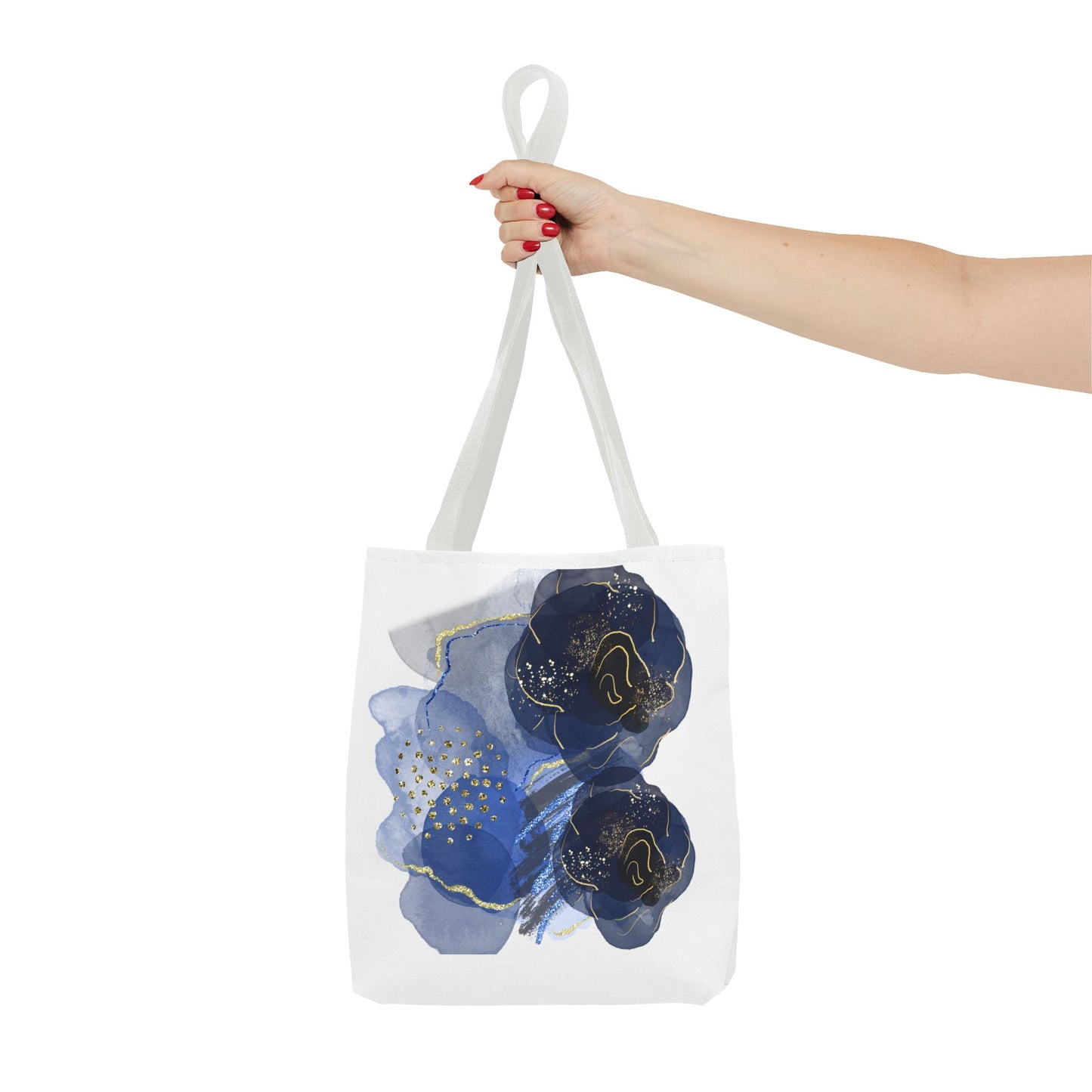 Elegant Floral Tote Bag, AOP Bag, Reusable Grocery Bag, Chic Everyday Tote, Gift for Her, Stylish Beach Bag