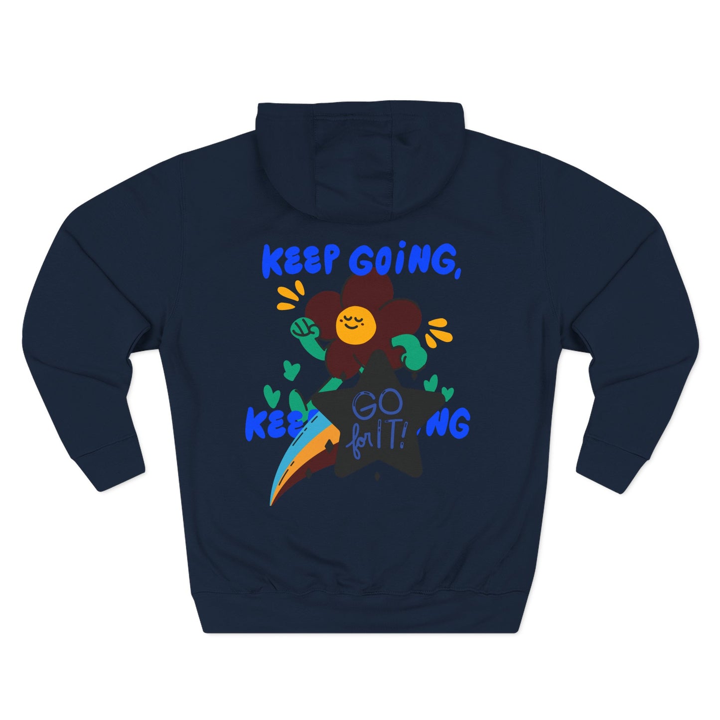 Motivational Three-Panel Fleece Hoodie | Positive Vibes, Gifts for Students, Encouragement Apparel, Casual Wear, Inspirational Hooded [...]