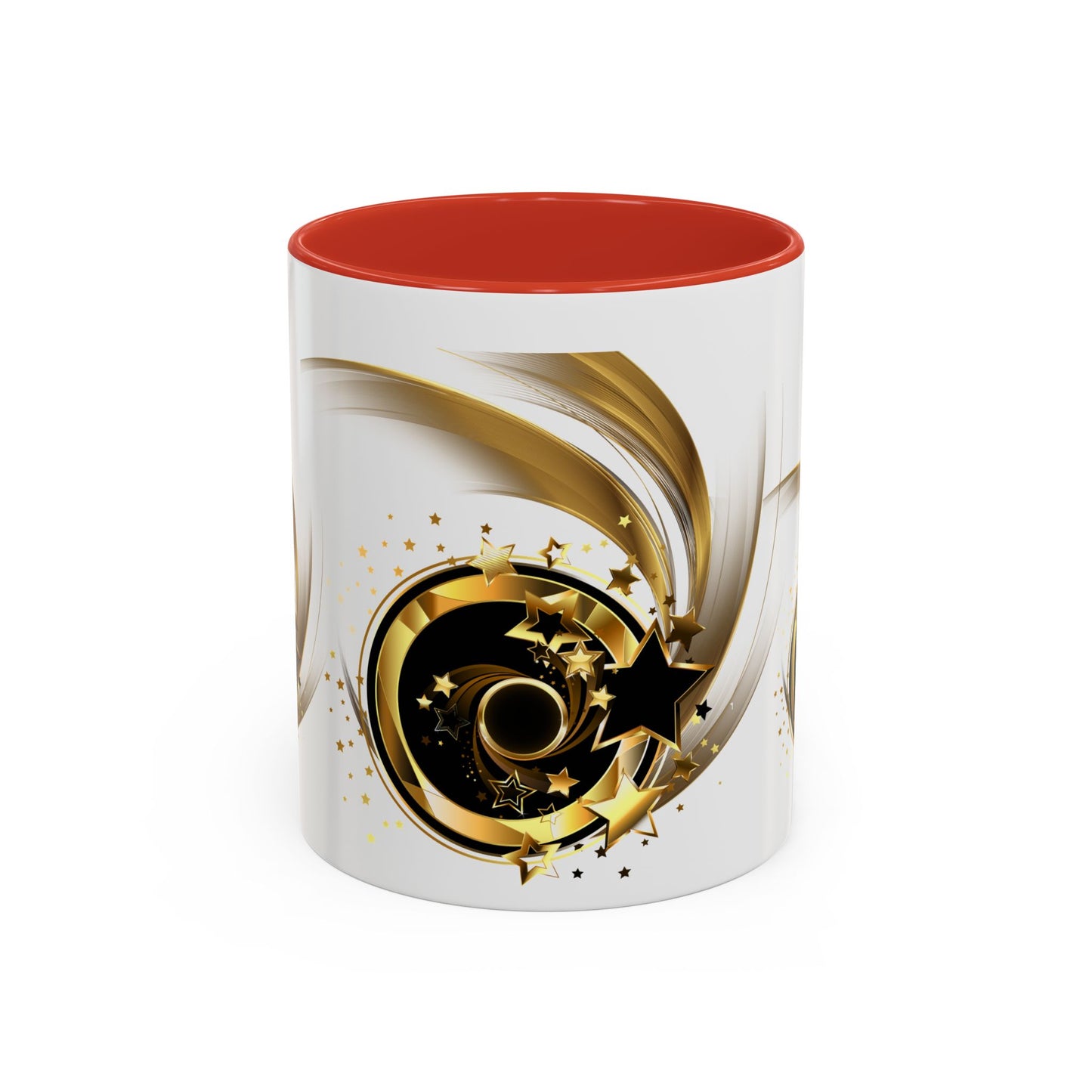 Elegant Gold Swirl Accent Coffee Mug - Perfect for Gifts, Home Decor, Office Use, Celebration, or Daily Rituals