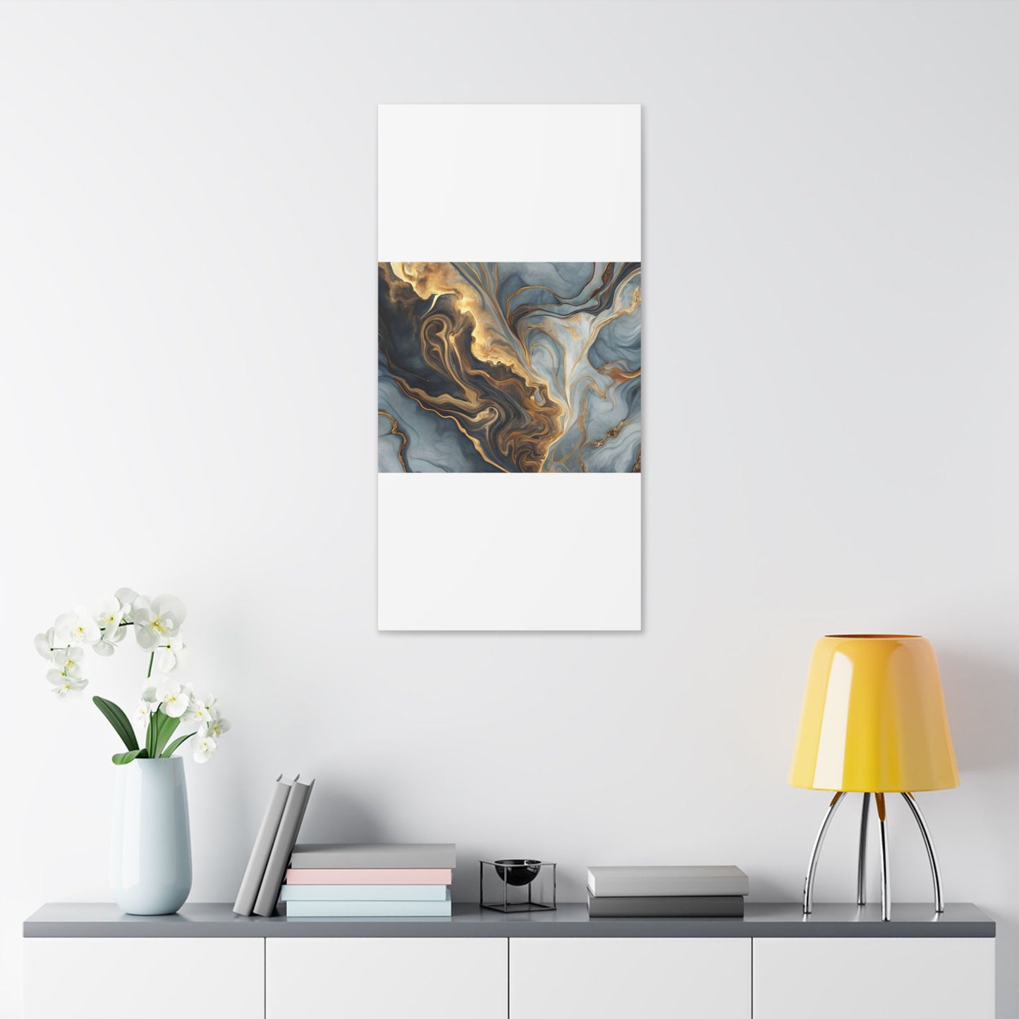 Elegant Marble Artwork, Stretched Canvas Wall Art, Modern Home Decor, Abstract Design, Art for Living Room, Gift for Art Lovers