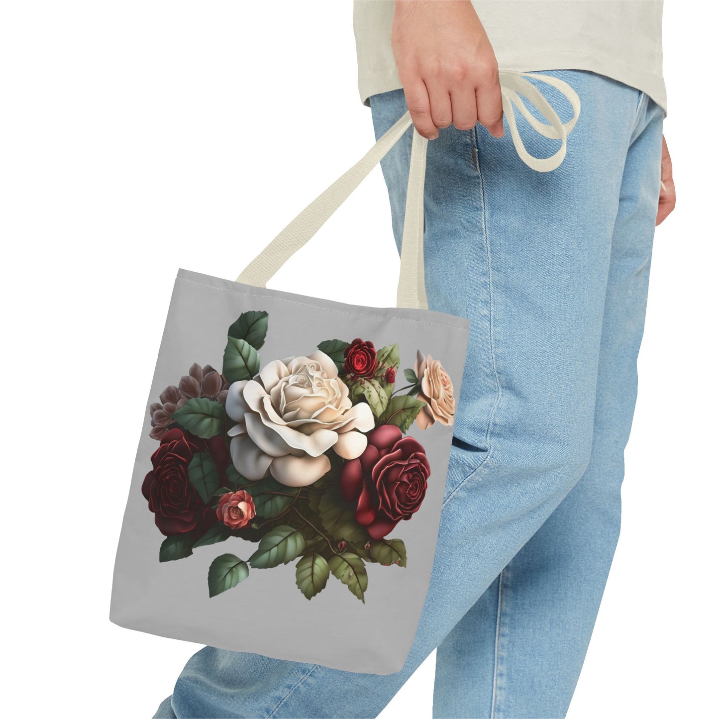 Floral Tote Bag - Elegant Design for Everyday Use, Shopping, Gifts, Mother’s Day, Eco-Friendly Bag