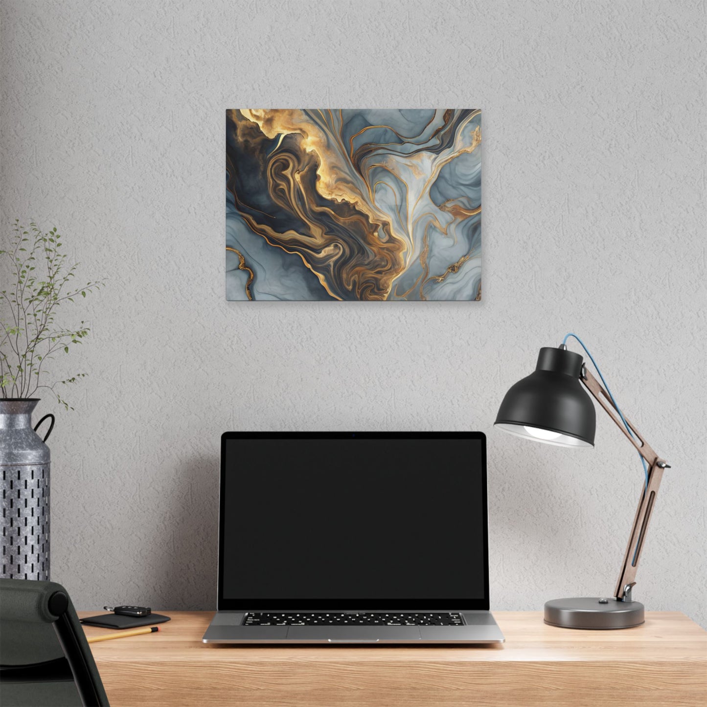 Elegant Marble Artwork, Stretched Canvas Wall Art, Modern Home Decor, Abstract Design, Art for Living Room, Gift for Art Lovers