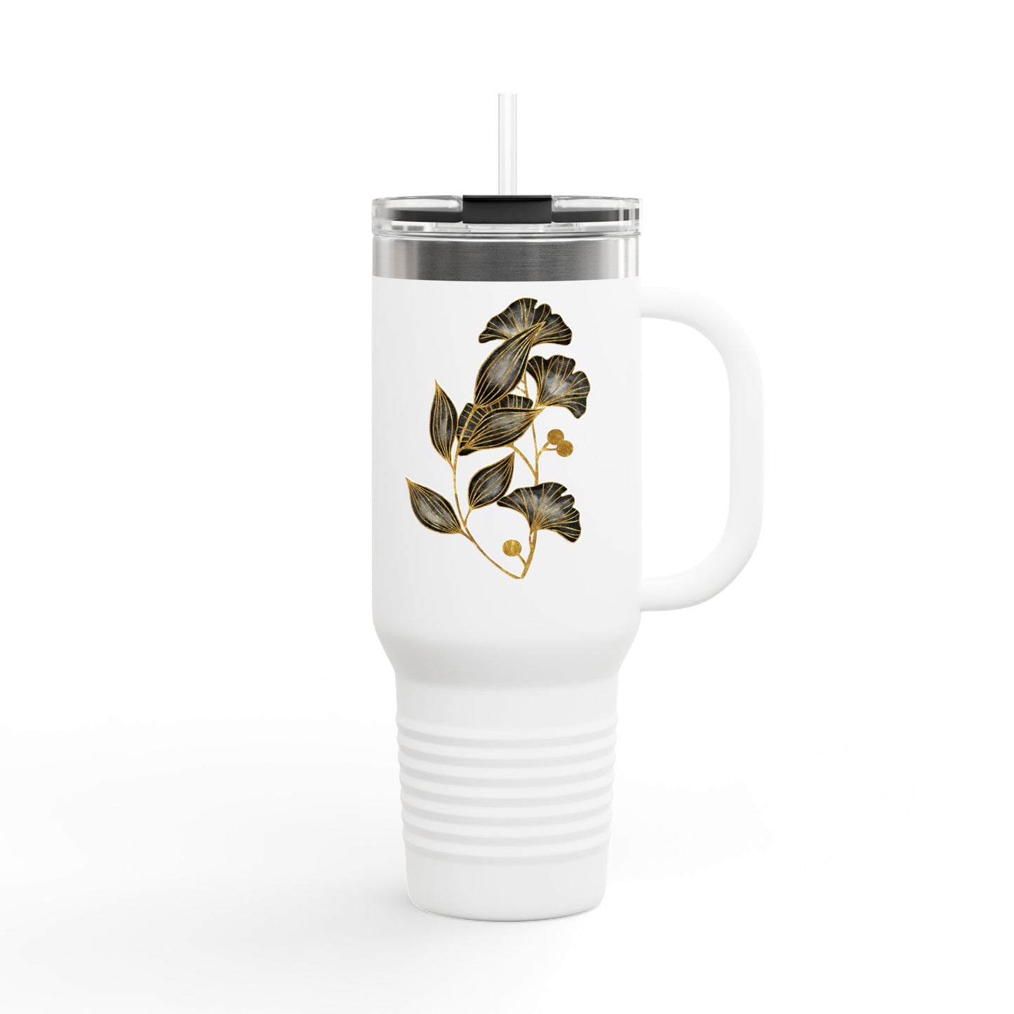 Stylish Insulated Travel Mug, 40oz - Perfect for Commutes, Road Trips, and Everyday Hydration, Gift for Coffee Lovers, Floral Design