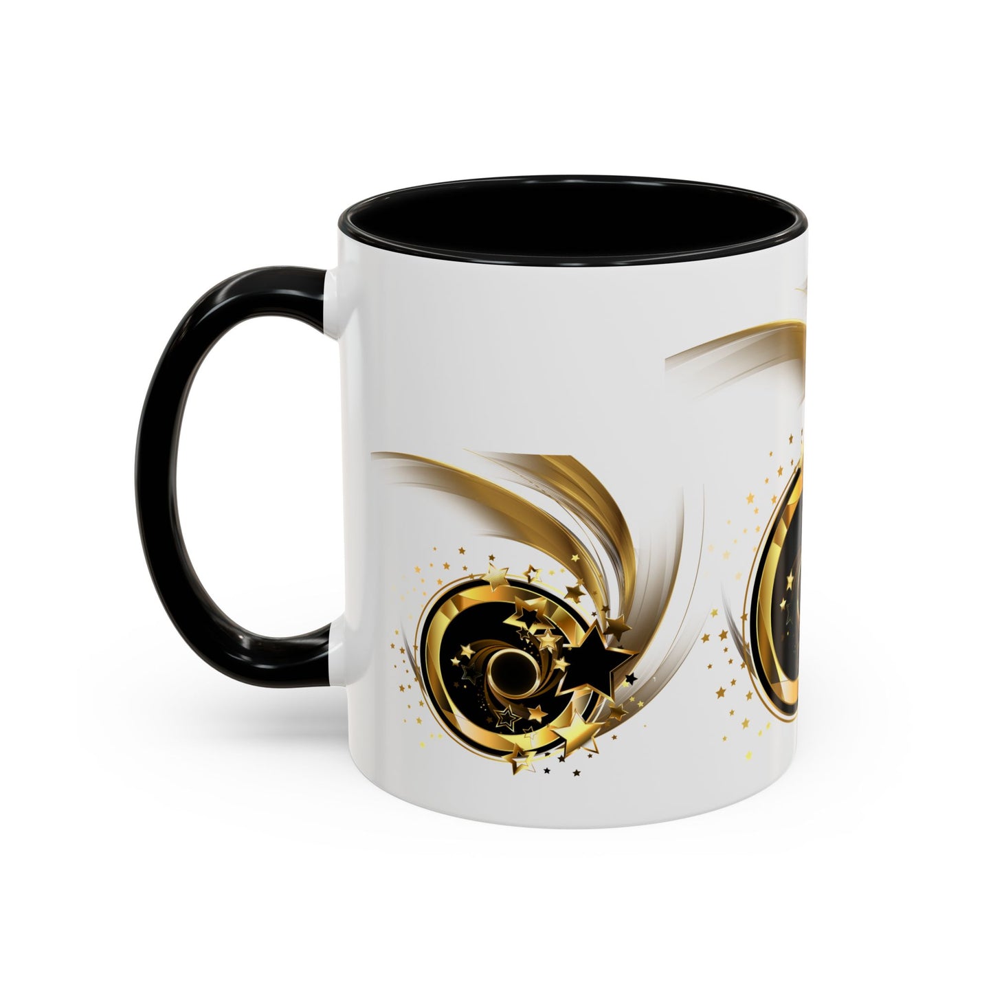 Elegant Gold Swirl Accent Coffee Mug - Perfect for Gifts, Home Decor, Office Use, Celebration, or Daily Rituals