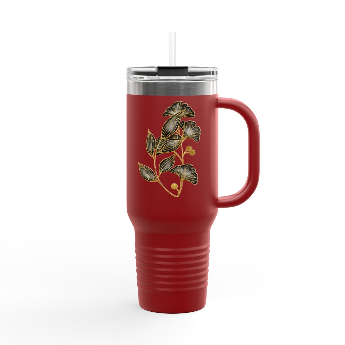 Stylish Insulated Travel Mug, 40oz - Perfect for Commutes, Road Trips, and Everyday Hydration, Gift for Coffee Lovers, Floral Design