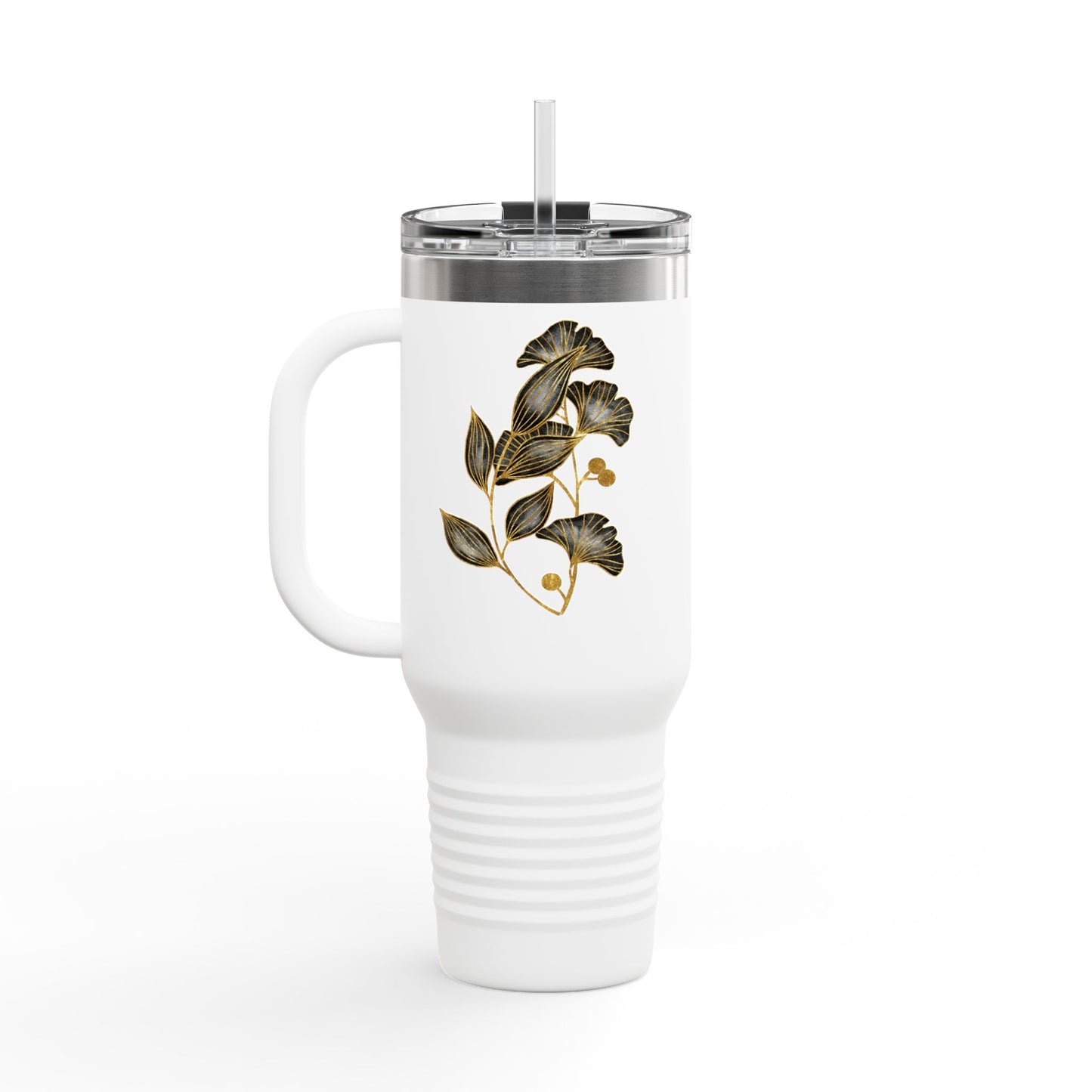 Stylish Insulated Travel Mug, 40oz - Perfect for Commutes, Road Trips, and Everyday Hydration, Gift for Coffee Lovers, Floral Design