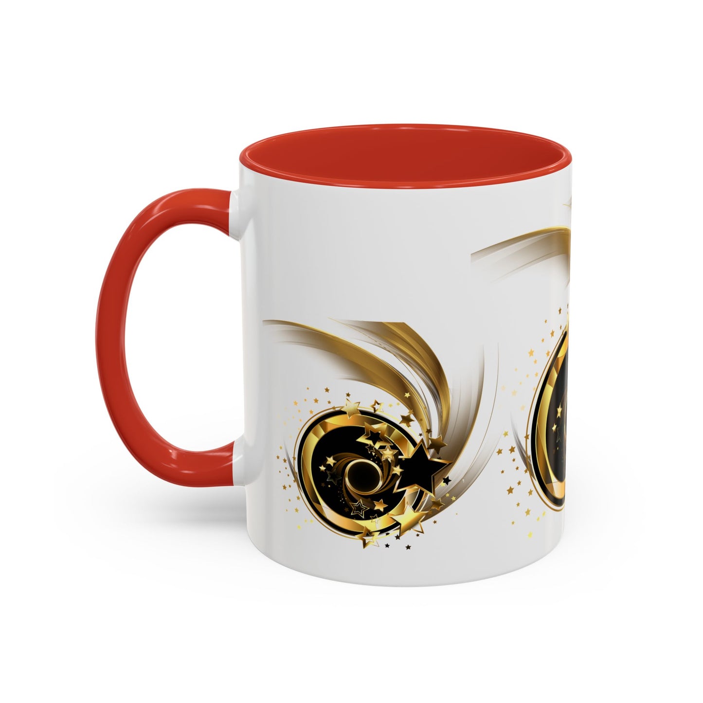 Elegant Gold Swirl Accent Coffee Mug - Perfect for Gifts, Home Decor, Office Use, Celebration, or Daily Rituals