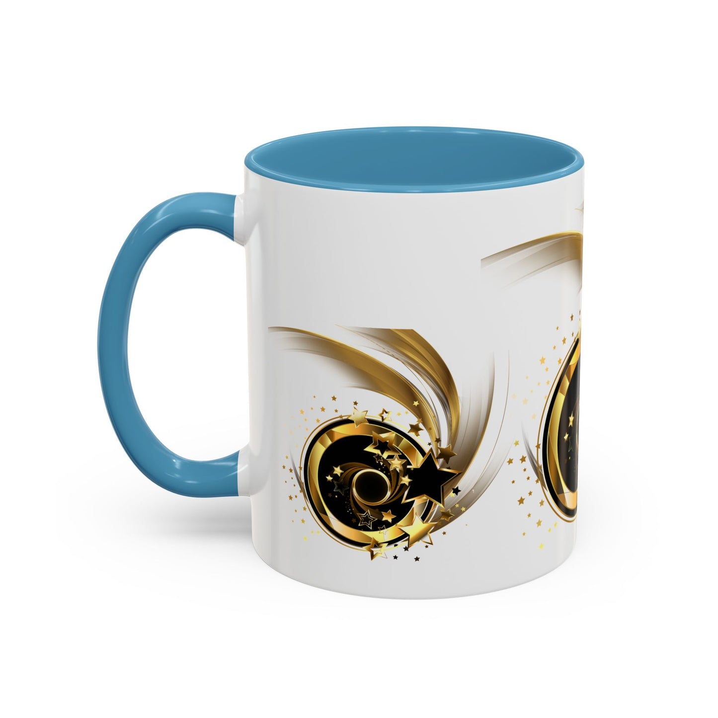 Elegant Gold Swirl Accent Coffee Mug - Perfect for Gifts, Home Decor, Office Use, Celebration, or Daily Rituals