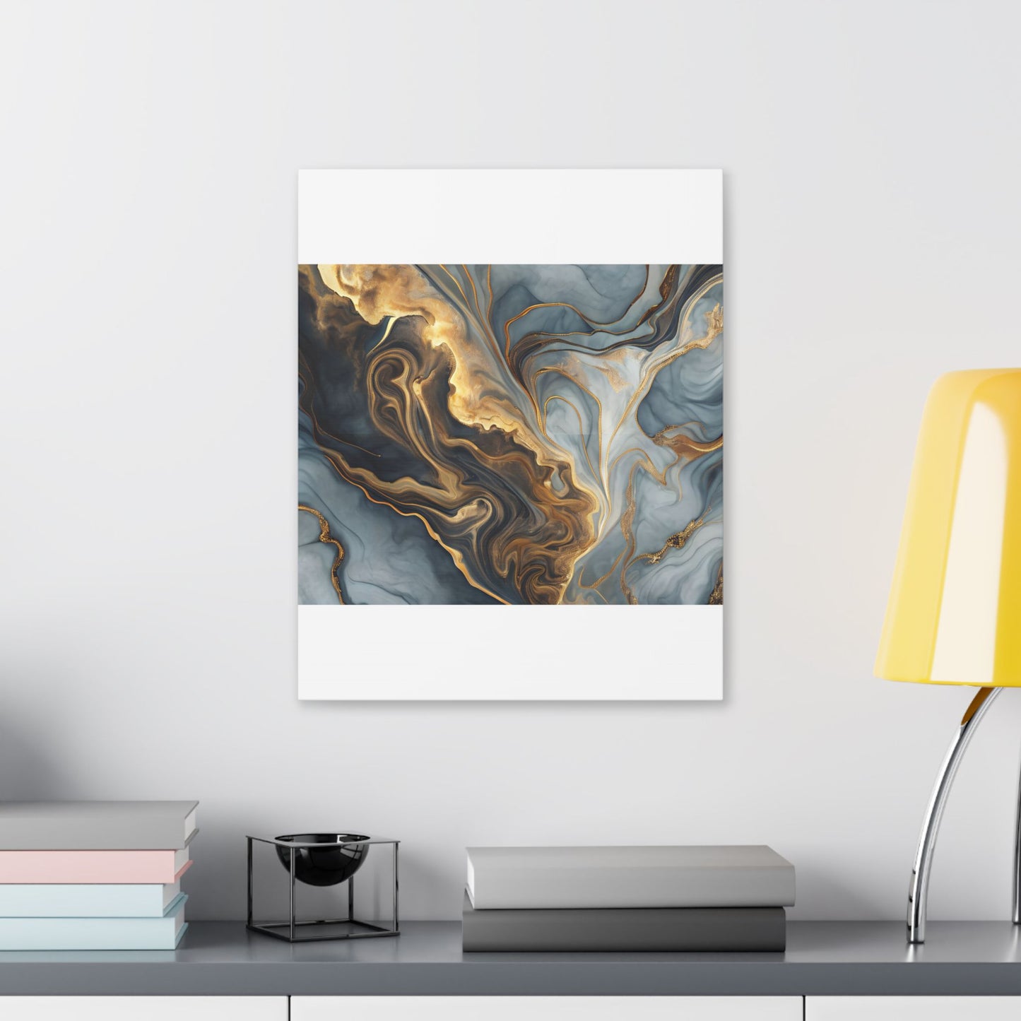 Elegant Marble Artwork, Stretched Canvas Wall Art, Modern Home Decor, Abstract Design, Art for Living Room, Gift for Art Lovers