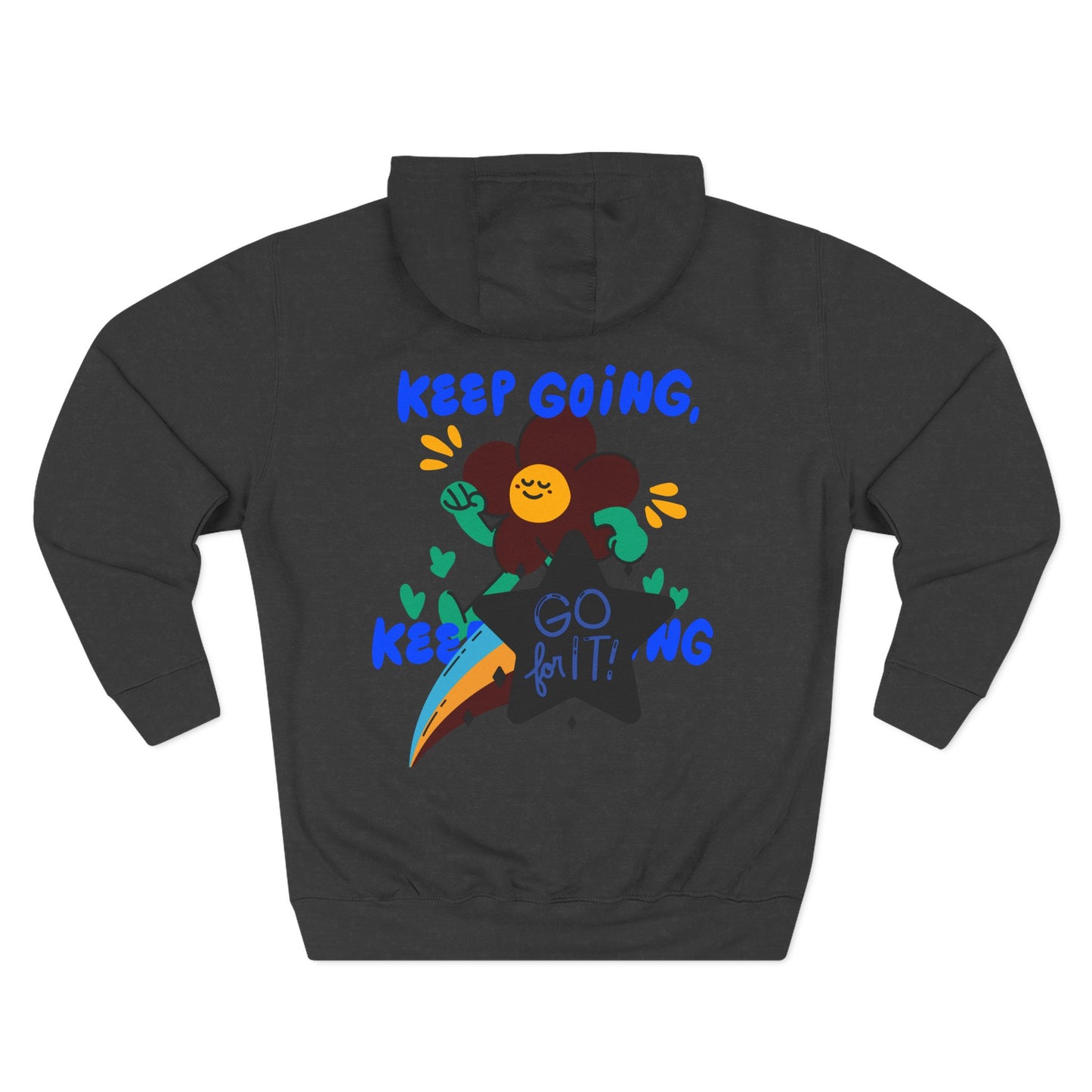 Motivational Three-Panel Fleece Hoodie | Positive Vibes, Gifts for Students, Encouragement Apparel, Casual Wear, Inspirational Hooded [...]