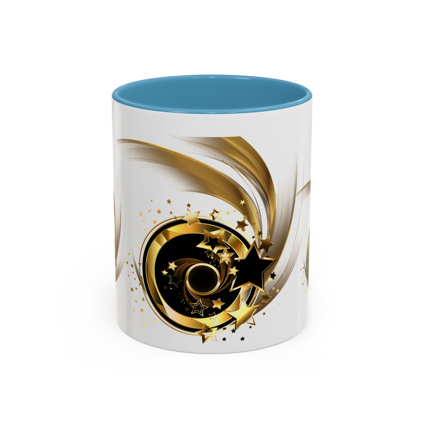 Elegant Gold Swirl Accent Coffee Mug - Perfect for Gifts, Home Decor, Office Use, Celebration, or Daily Rituals