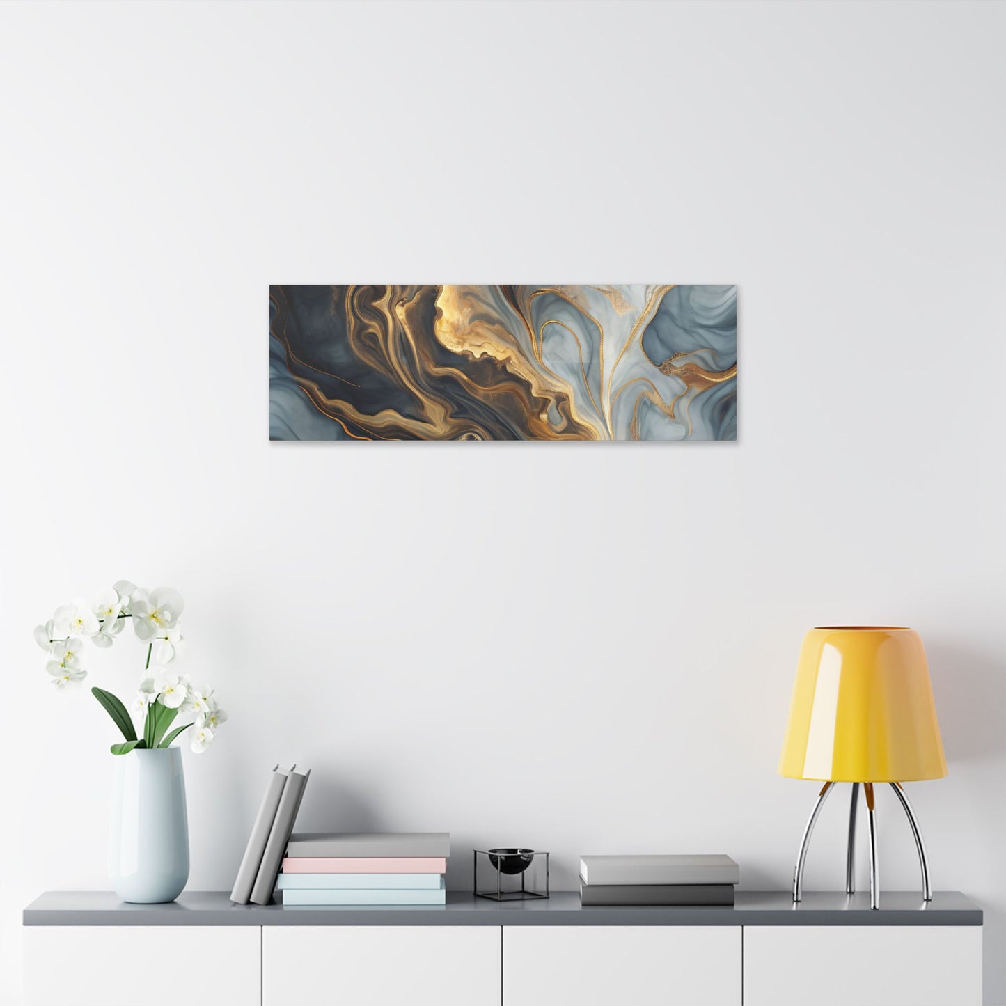 Elegant Marble Artwork, Stretched Canvas Wall Art, Modern Home Decor, Abstract Design, Art for Living Room, Gift for Art Lovers