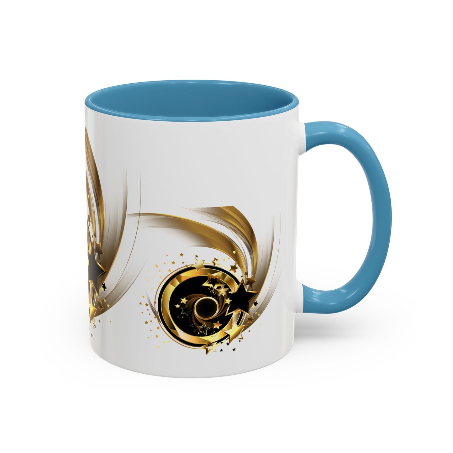 Elegant Gold Swirl Accent Coffee Mug - Perfect for Gifts, Home Decor, Office Use, Celebration, or Daily Rituals
