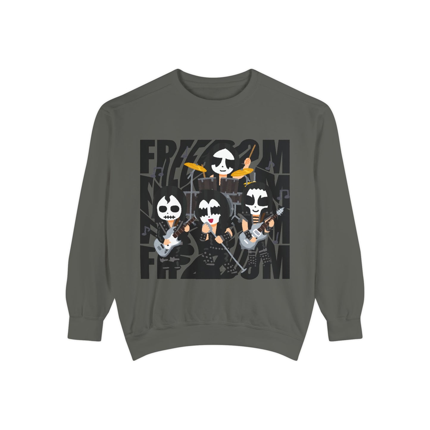 Freedom and Deep Thoughts Unisex Sweatshirt, Rock Music Apparel, Gift for Music Lovers, Cozy Layer for All Seasons, Statement Fashion Piece