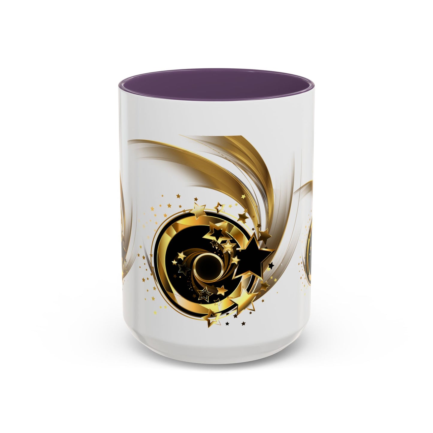 Elegant Gold Swirl Accent Coffee Mug - Perfect for Gifts, Home Decor, Office Use, Celebration, or Daily Rituals