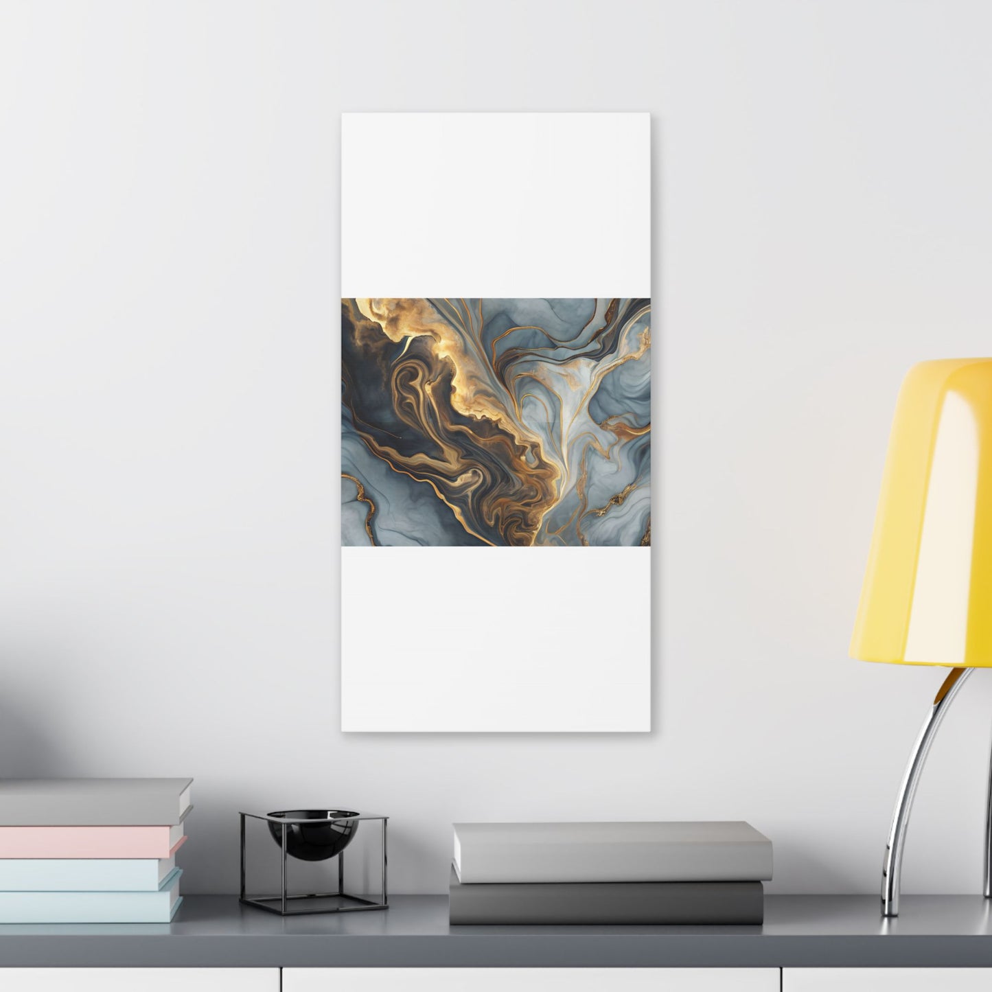 Elegant Marble Artwork, Stretched Canvas Wall Art, Modern Home Decor, Abstract Design, Art for Living Room, Gift for Art Lovers