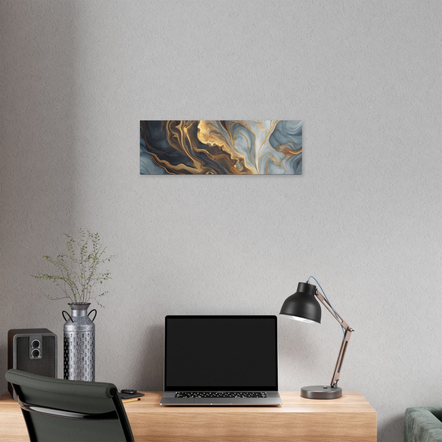 Elegant Marble Artwork, Stretched Canvas Wall Art, Modern Home Decor, Abstract Design, Art for Living Room, Gift for Art Lovers