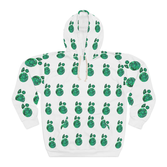 Nature-Inspired Unisex Pullover Hoodie, Turtle Paw Print Hoodie, Eco-Friendly Apparel, Gift for Animal Lovers, Wildlife Conservation Wear