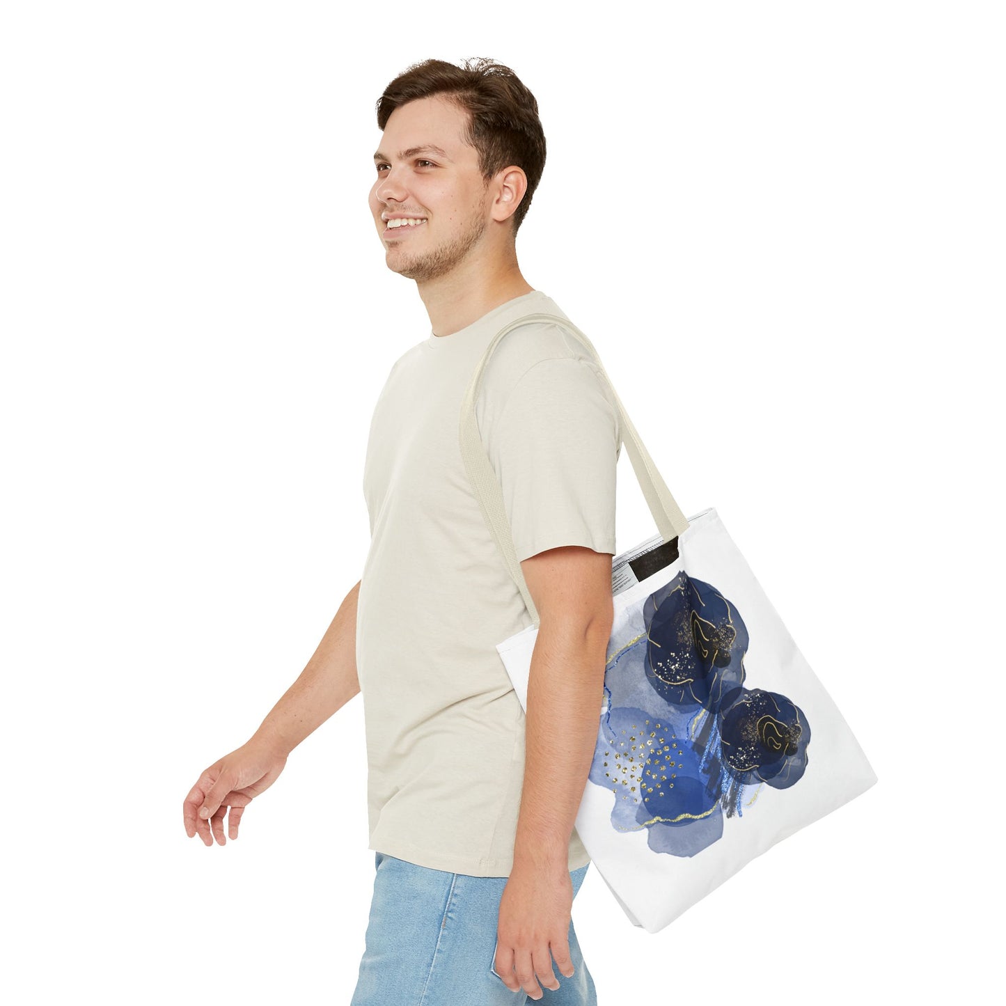 Elegant Floral Tote Bag, AOP Bag, Reusable Grocery Bag, Chic Everyday Tote, Gift for Her, Stylish Beach Bag