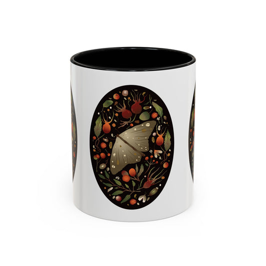 Nature-Inspired Accent Coffee Mug, Butterfly Decorated Mug, Perfect Gift for Nature Lovers, Cozy Home Decor, Birthday, Holiday Gift