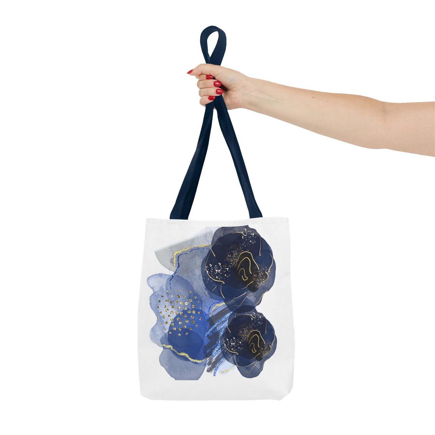 Elegant Floral Tote Bag, AOP Bag, Reusable Grocery Bag, Chic Everyday Tote, Gift for Her, Stylish Beach Bag