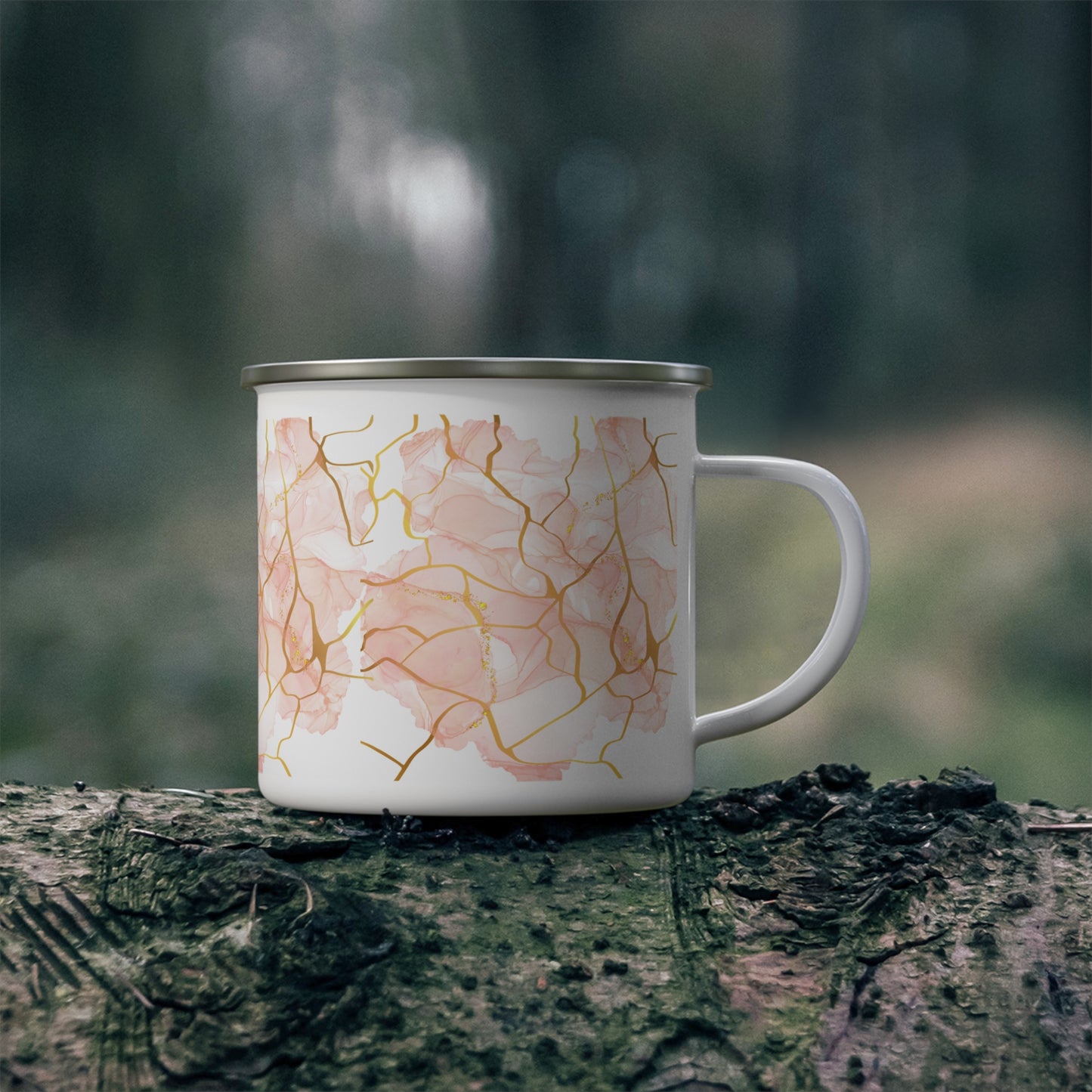 Beautiful Floral Enamel Camping Mug, Outdoor Coffee Cup, Nature Lover Gift, Rustic Décor, Glamping Accessories, Weddings, Birthdays, [...]