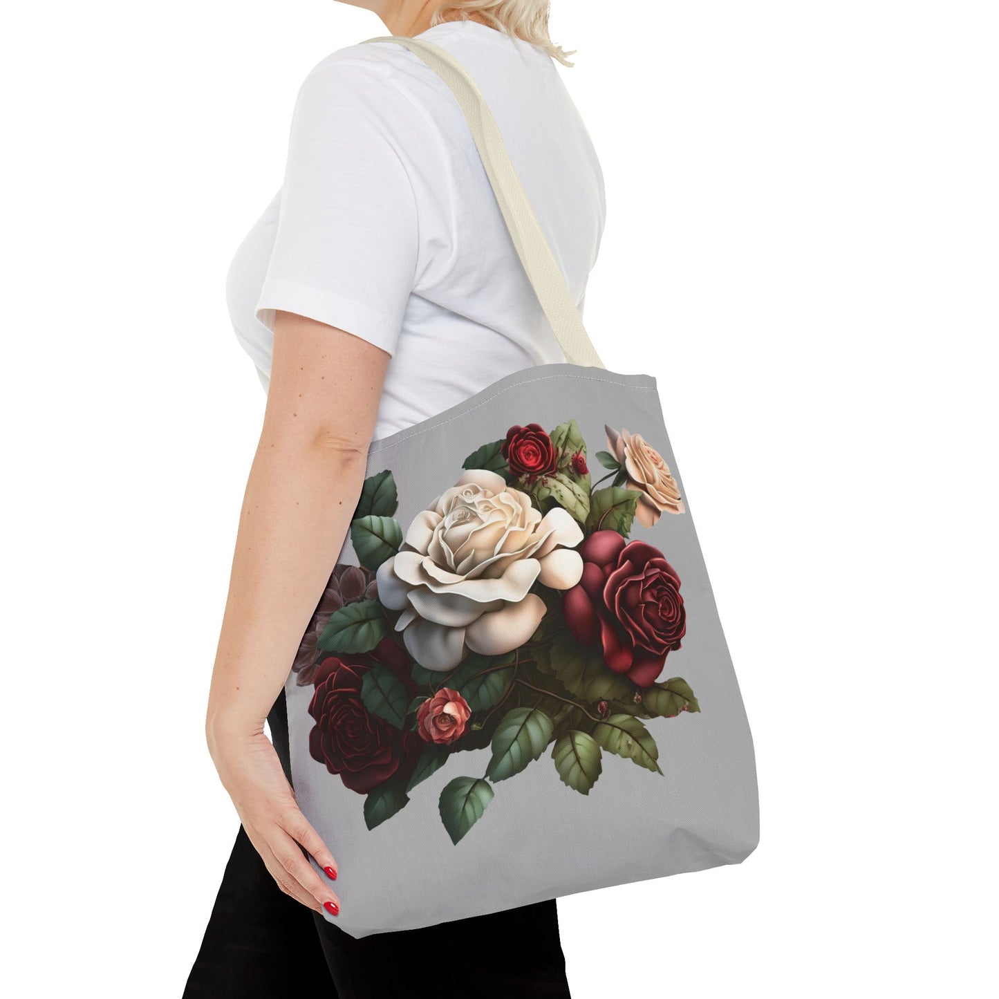 Floral Tote Bag - Elegant Design for Everyday Use, Shopping, Gifts, Mother’s Day, Eco-Friendly Bag
