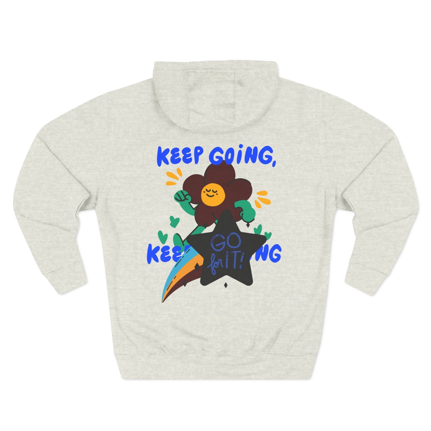 Motivational Three-Panel Fleece Hoodie | Positive Vibes, Gifts for Students, Encouragement Apparel, Casual Wear, Inspirational Hooded [...]