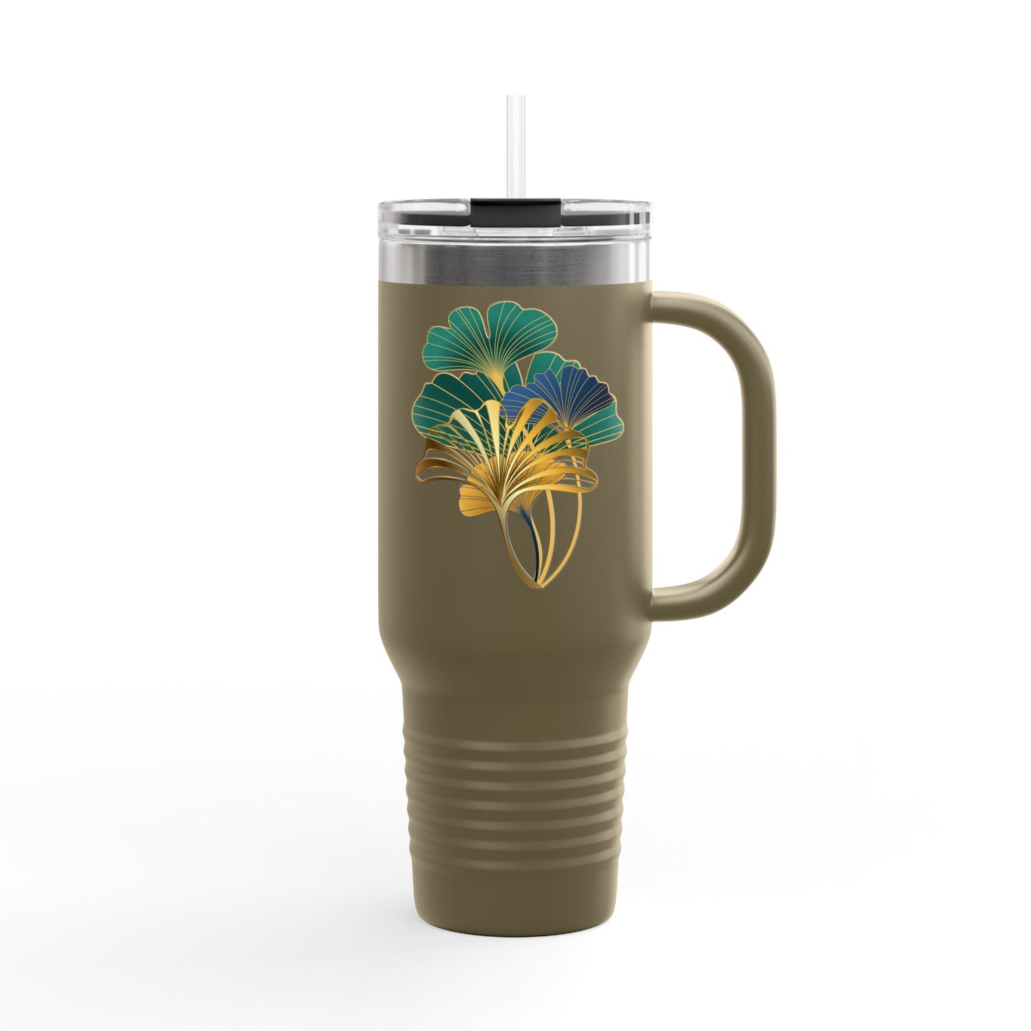 Insulated Travel Mug with Botanical Design, Eco-Friendly Tumbler, Hydration Gift for Nature Lovers, Perfect for Outdoor Adventures, [...]