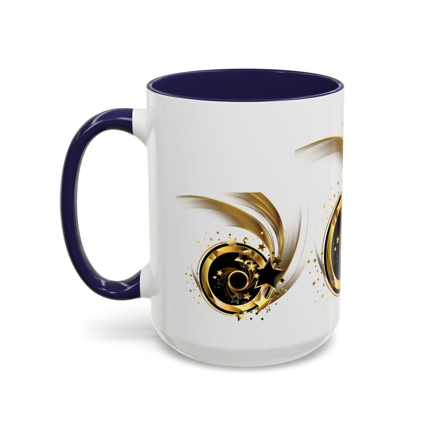 Elegant Gold Swirl Accent Coffee Mug - Perfect for Gifts, Home Decor, Office Use, Celebration, or Daily Rituals