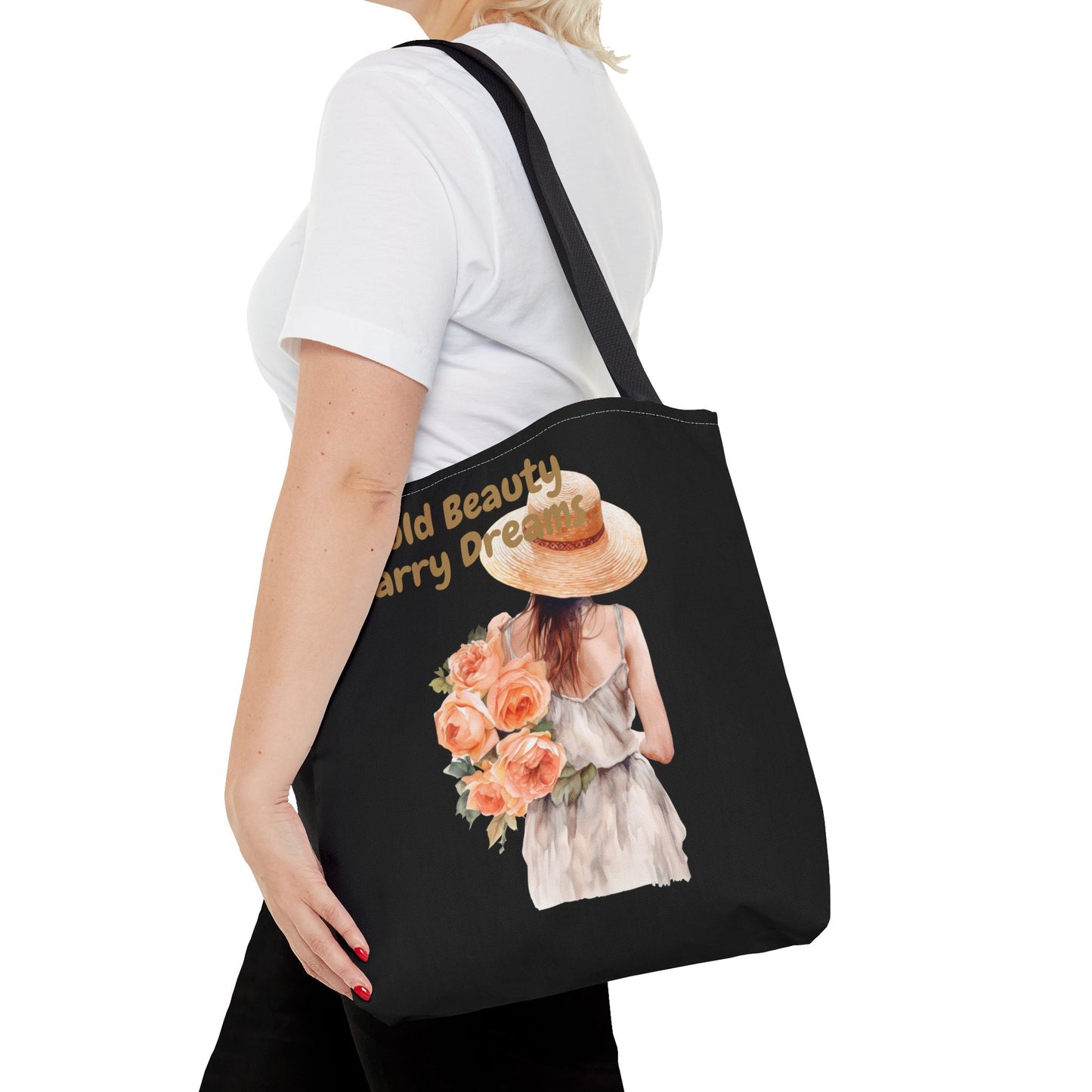 Chic Floral Tote Bag, Stylish Grocery Tote, Summer Accessory, Gift for Her, Beach Bag, Hold Beauty Carry Dreams