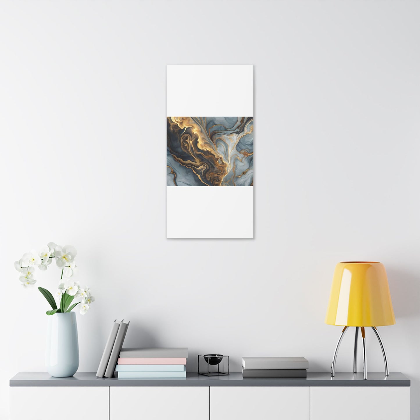 Elegant Marble Artwork, Stretched Canvas Wall Art, Modern Home Decor, Abstract Design, Art for Living Room, Gift for Art Lovers