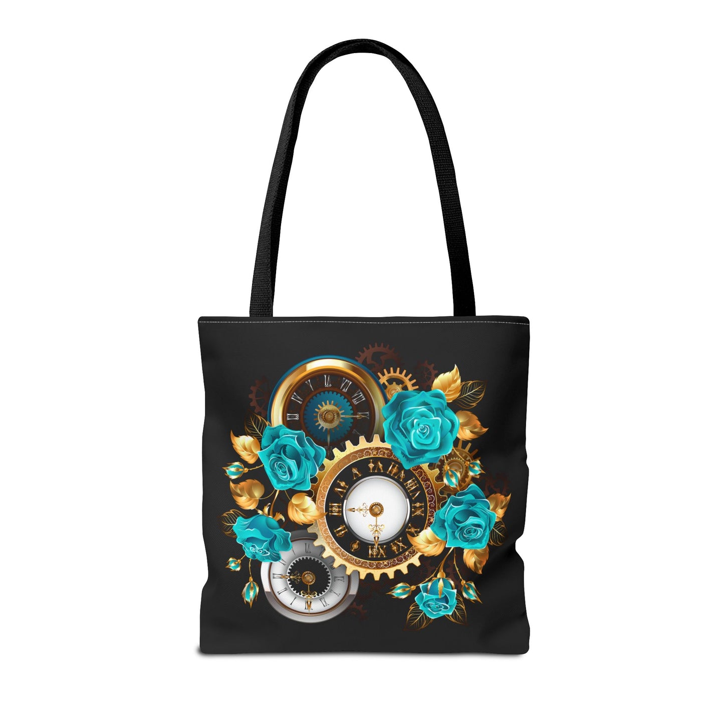 Steampunk Floral Tote Bag, Stylish Everyday Carryall, Gift for Her, Eco-Friendly Reusable Bag, Perfect for Shopping & Travel