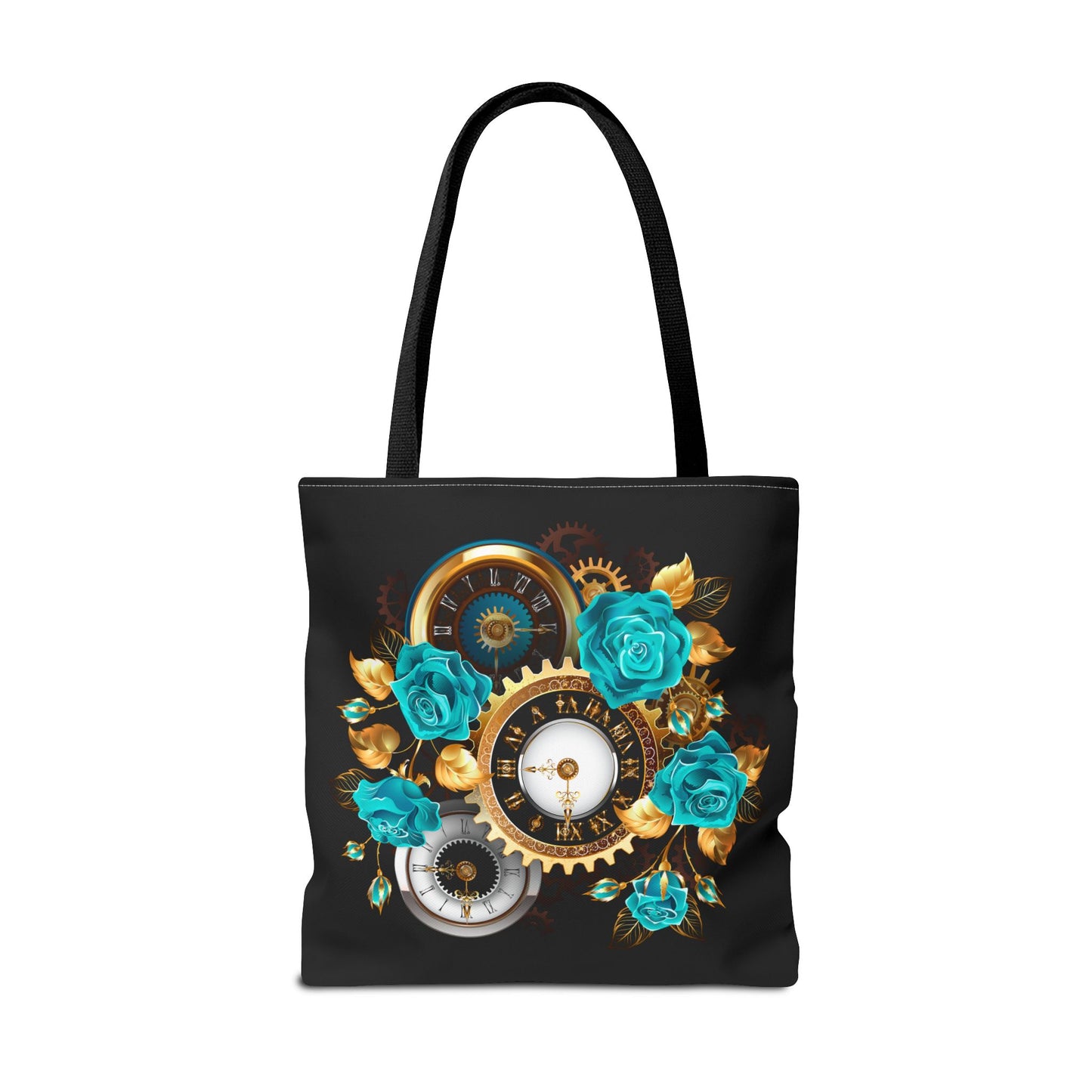 Steampunk Floral Tote Bag, Stylish Everyday Carryall, Gift for Her, Eco-Friendly Reusable Bag, Perfect for Shopping & Travel
