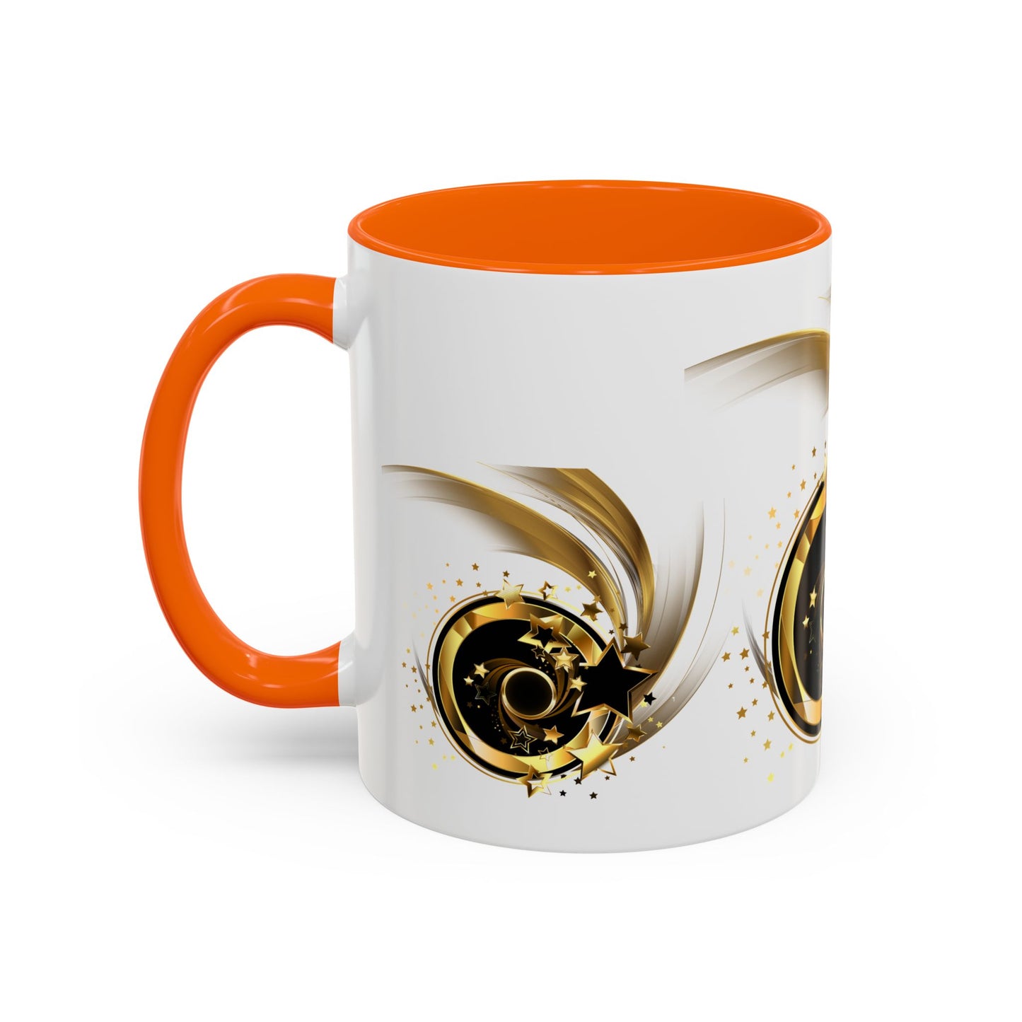 Elegant Gold Swirl Accent Coffee Mug - Perfect for Gifts, Home Decor, Office Use, Celebration, or Daily Rituals