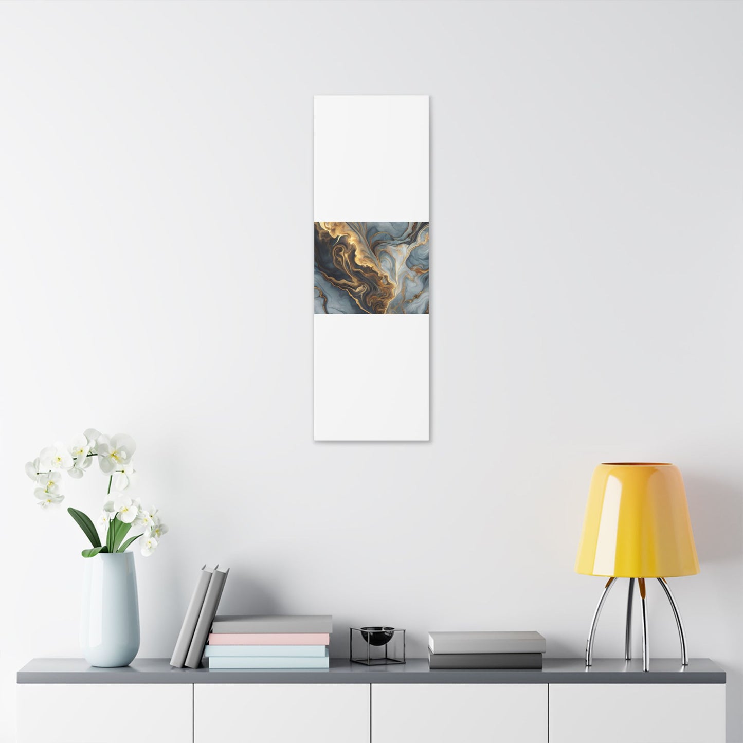 Elegant Marble Artwork, Stretched Canvas Wall Art, Modern Home Decor, Abstract Design, Art for Living Room, Gift for Art Lovers
