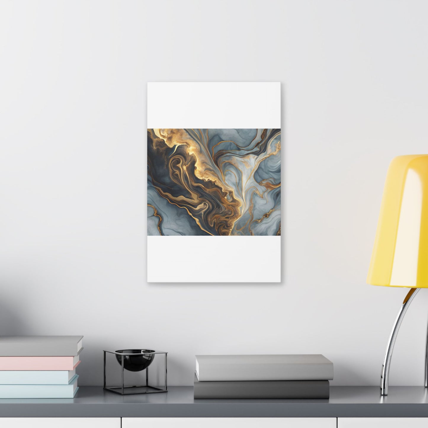 Elegant Marble Artwork, Stretched Canvas Wall Art, Modern Home Decor, Abstract Design, Art for Living Room, Gift for Art Lovers