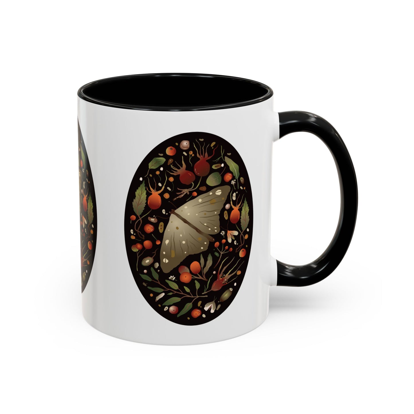 Nature-Inspired Accent Coffee Mug, Butterfly Decorated Mug, Perfect Gift for Nature Lovers, Cozy Home Decor, Birthday, Holiday Gift