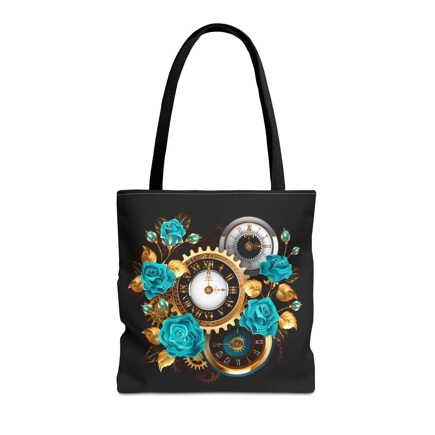Steampunk Floral Tote Bag, Stylish Everyday Carryall, Gift for Her, Eco-Friendly Reusable Bag, Perfect for Shopping & Travel