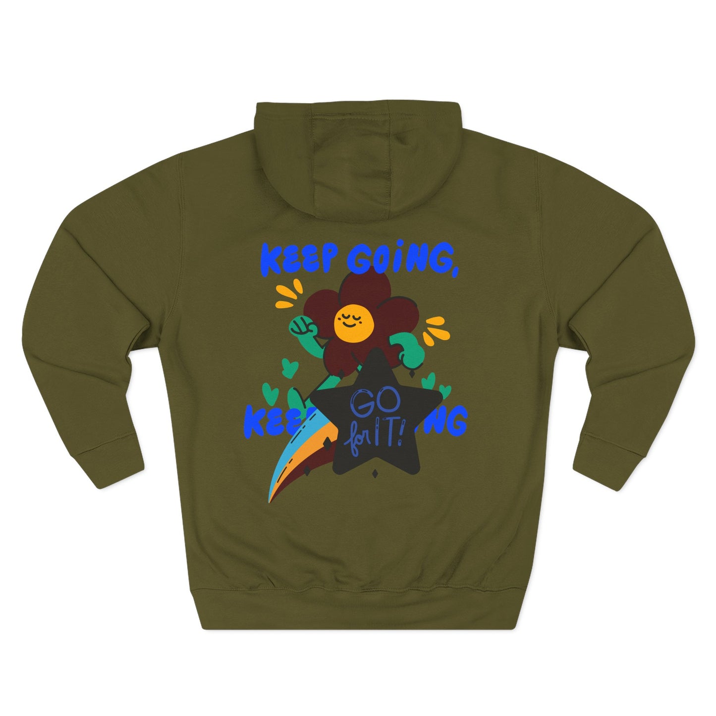 Motivational Three-Panel Fleece Hoodie | Positive Vibes, Gifts for Students, Encouragement Apparel, Casual Wear, Inspirational Hooded [...]