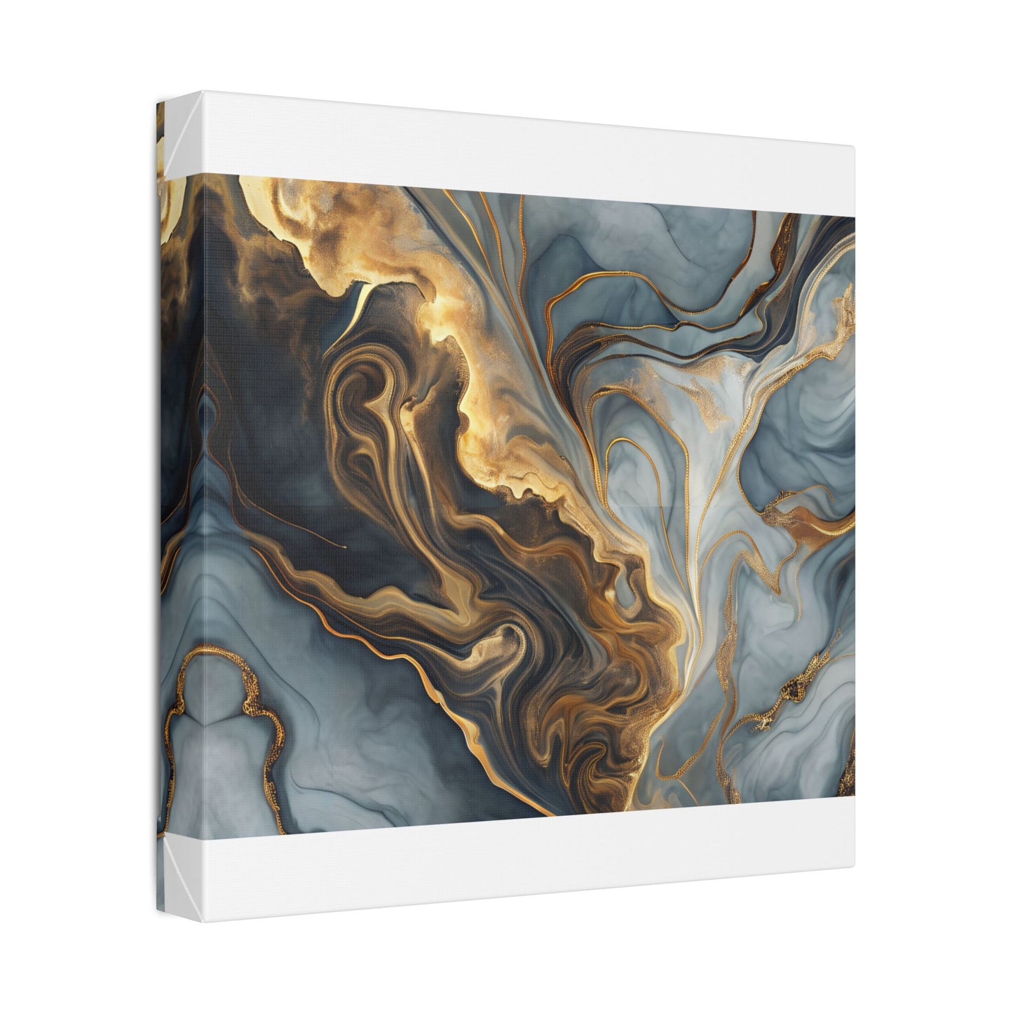 Elegant Marble Artwork, Stretched Canvas Wall Art, Modern Home Decor, Abstract Design, Art for Living Room, Gift for Art Lovers